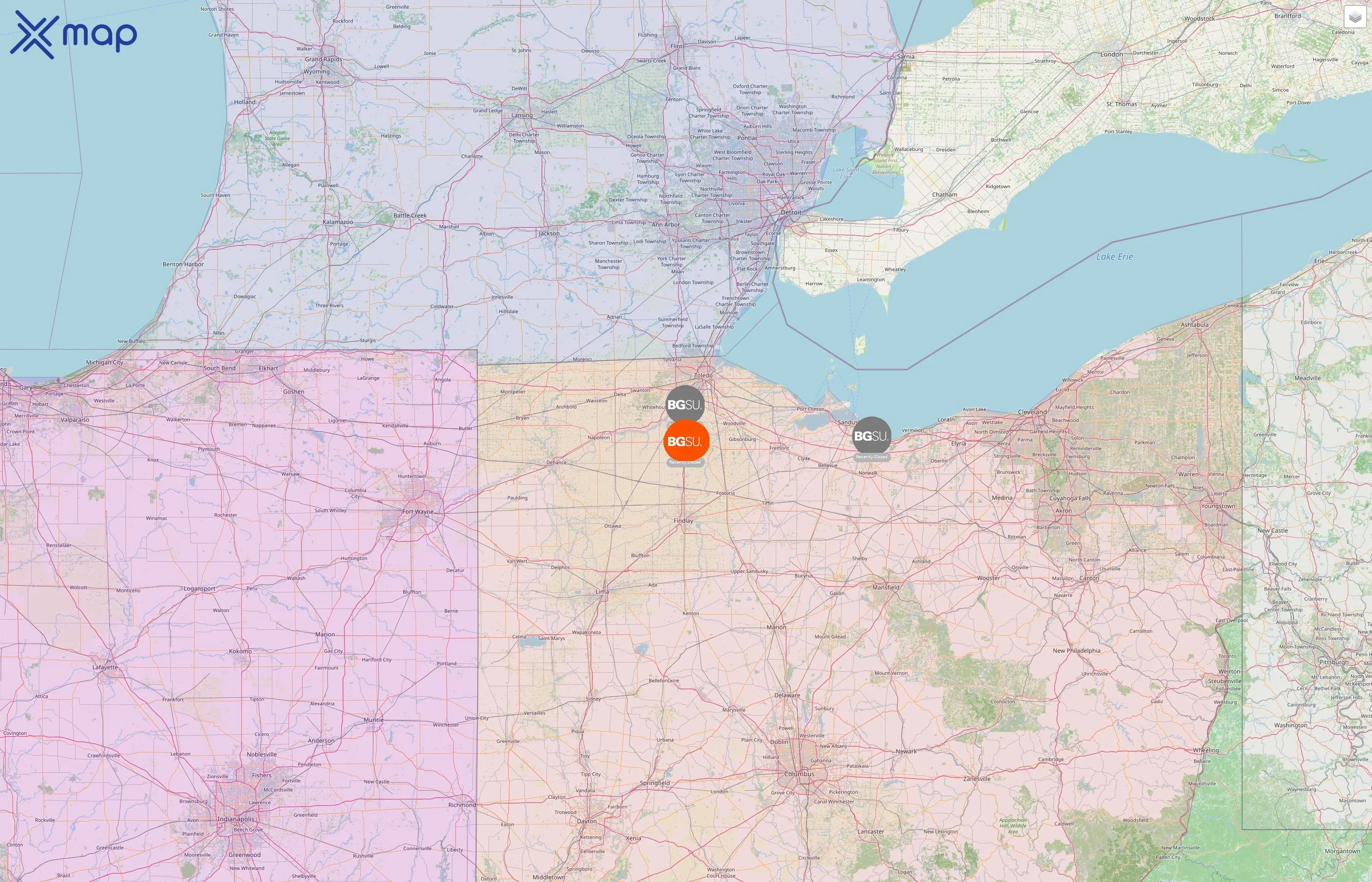 Bowling Green State University street hotspots