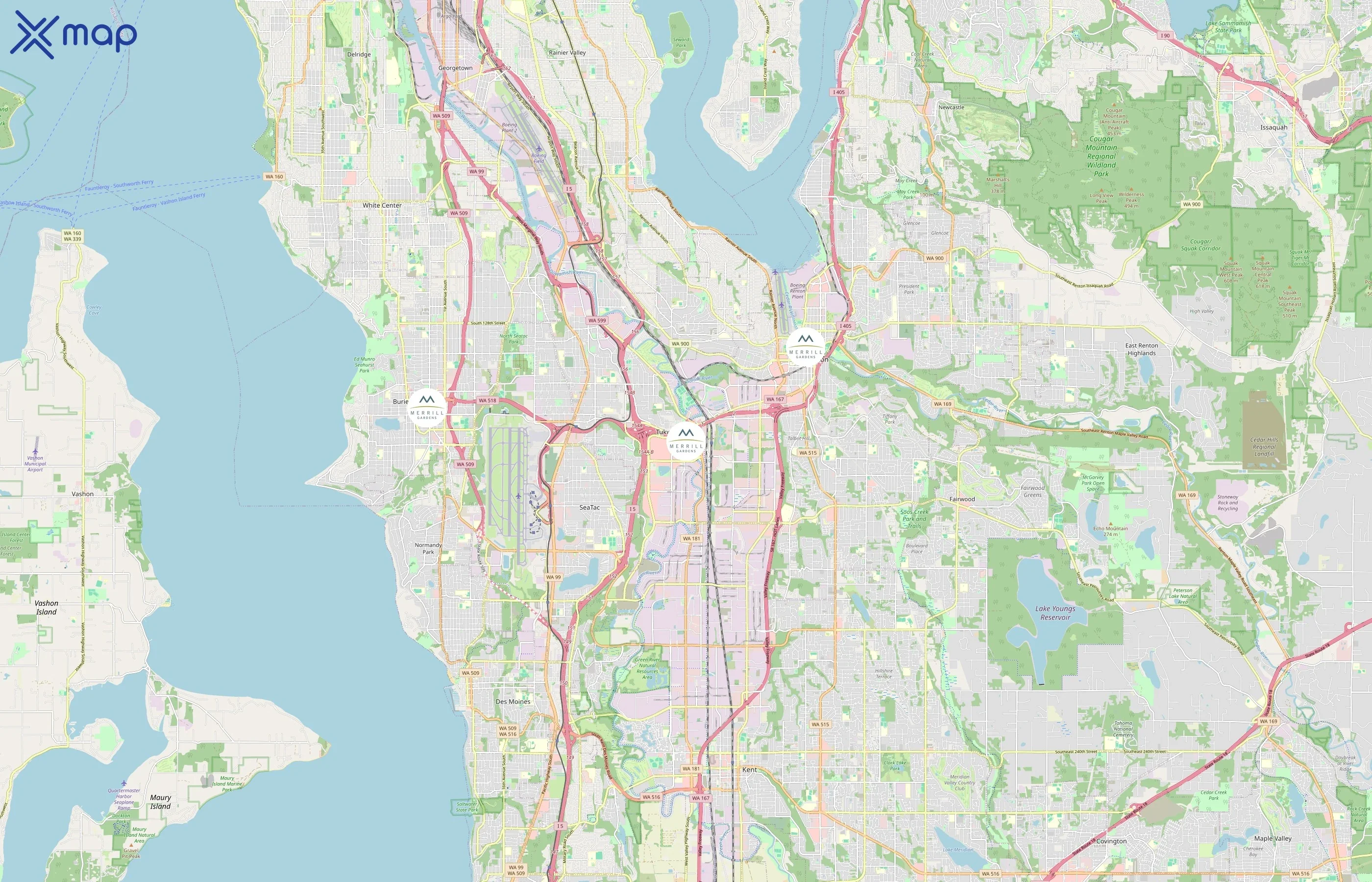 Merrill Gardens area coverage