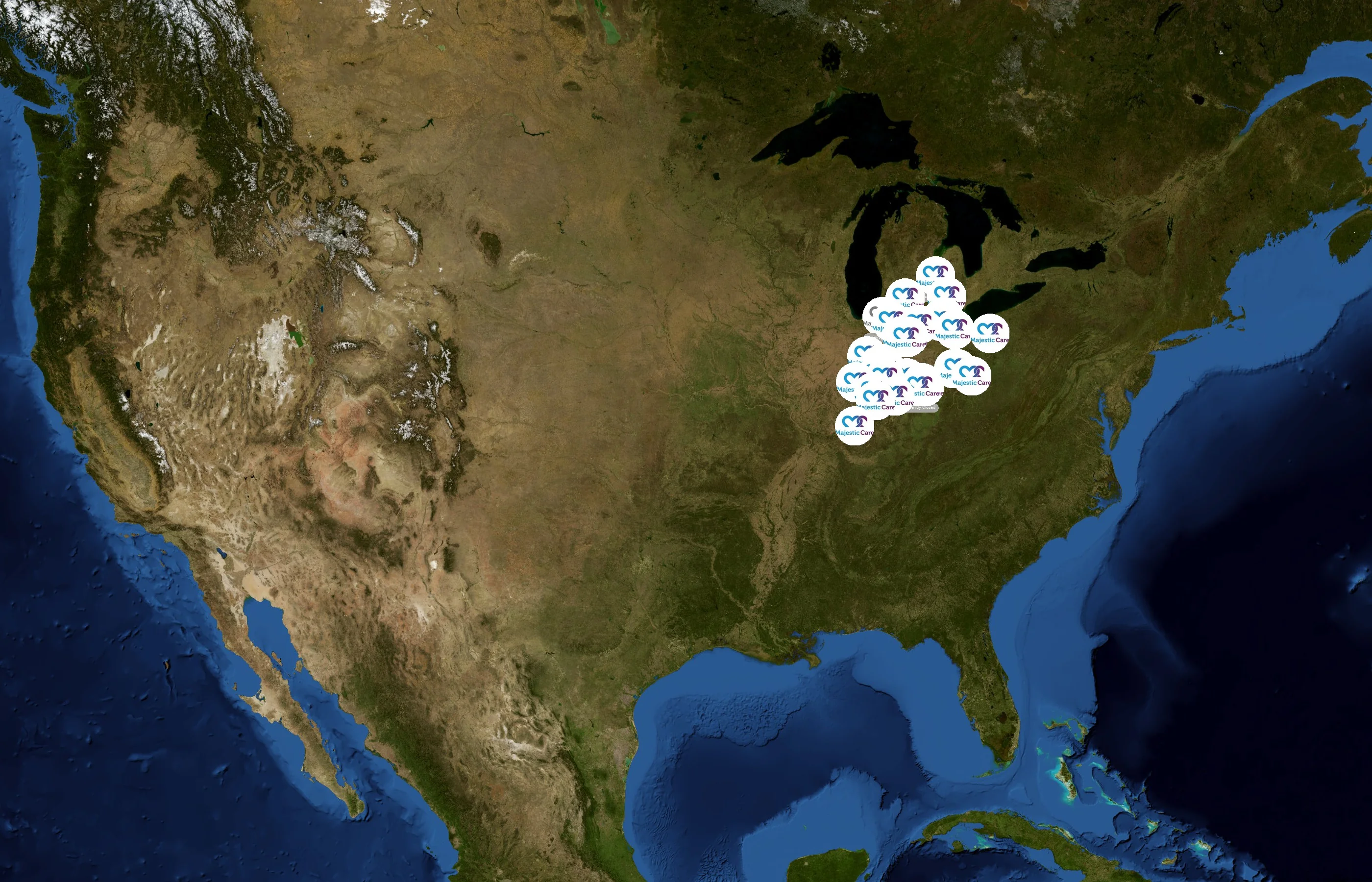 Majestic Care state distribution