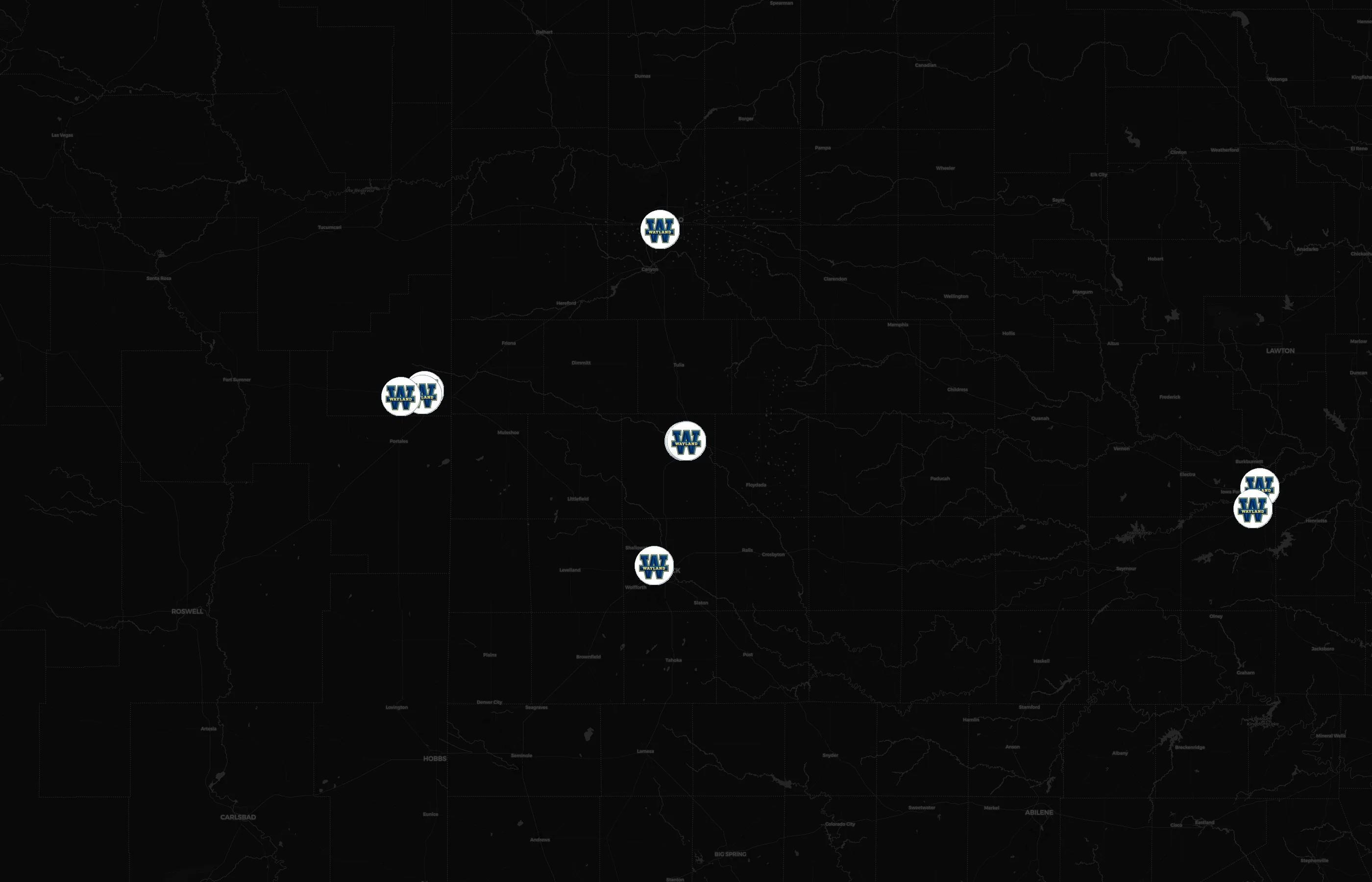 Wayland Baptist University city distribution