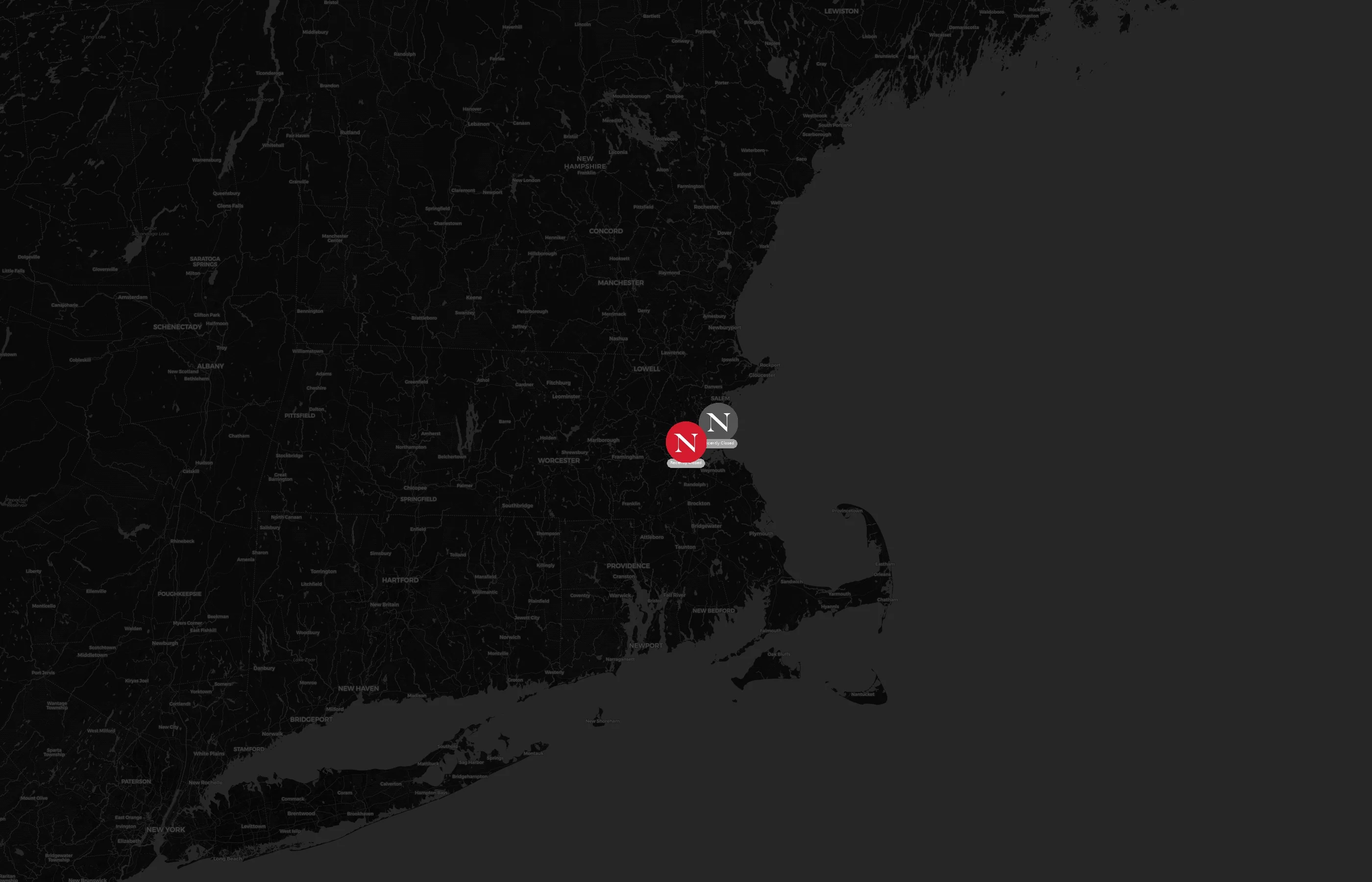 Northeastern University city distribution