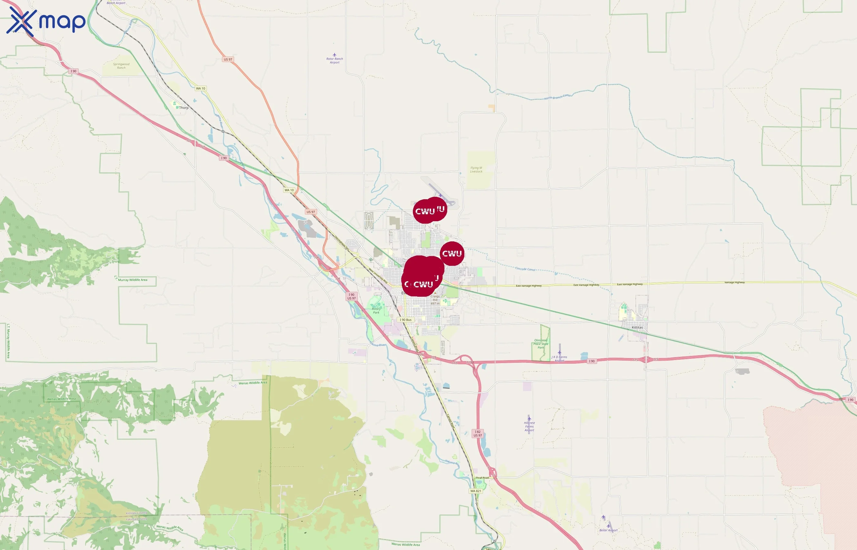 Central Washington University area coverage