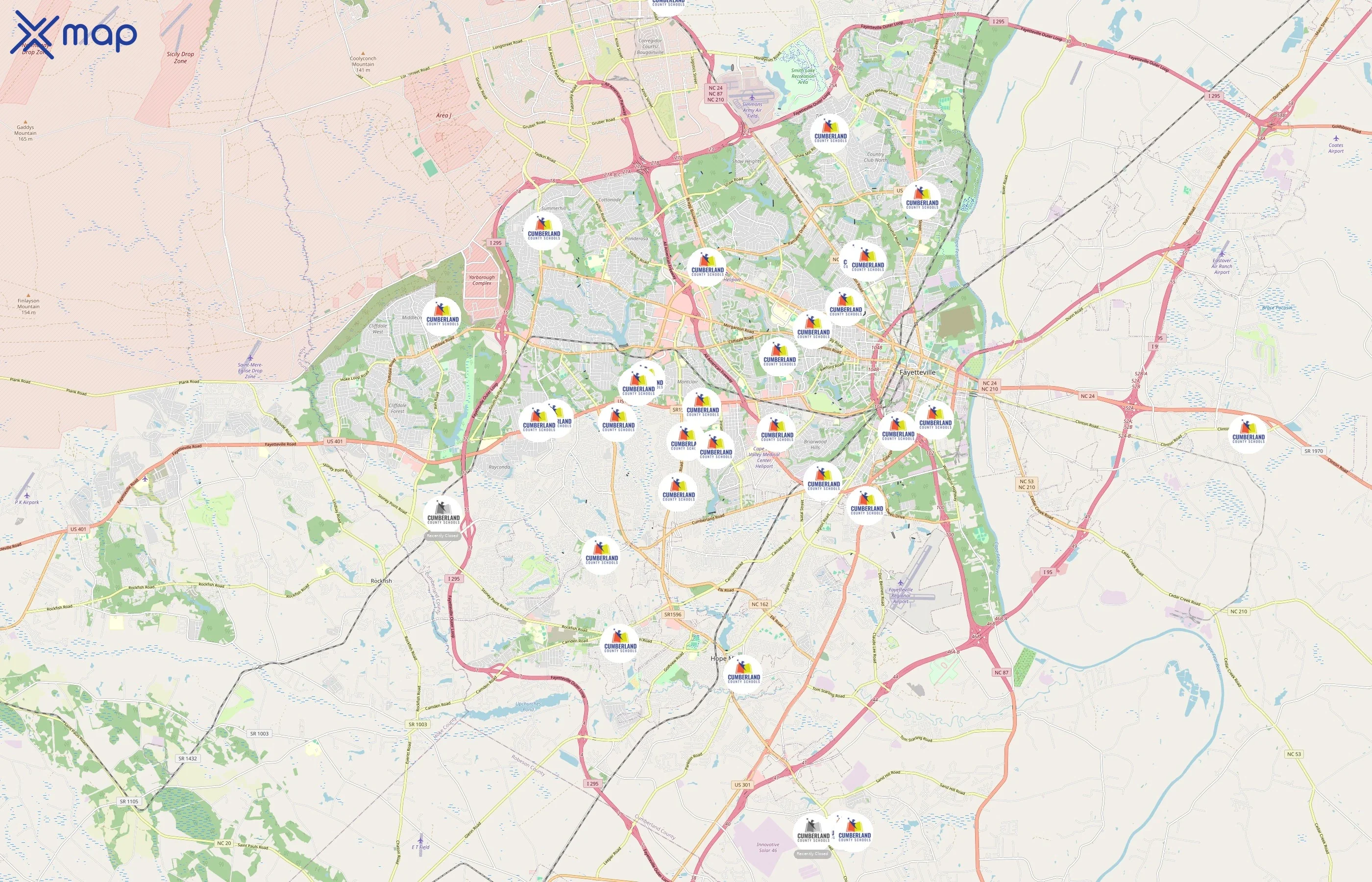 Cumberland County Schools area coverage