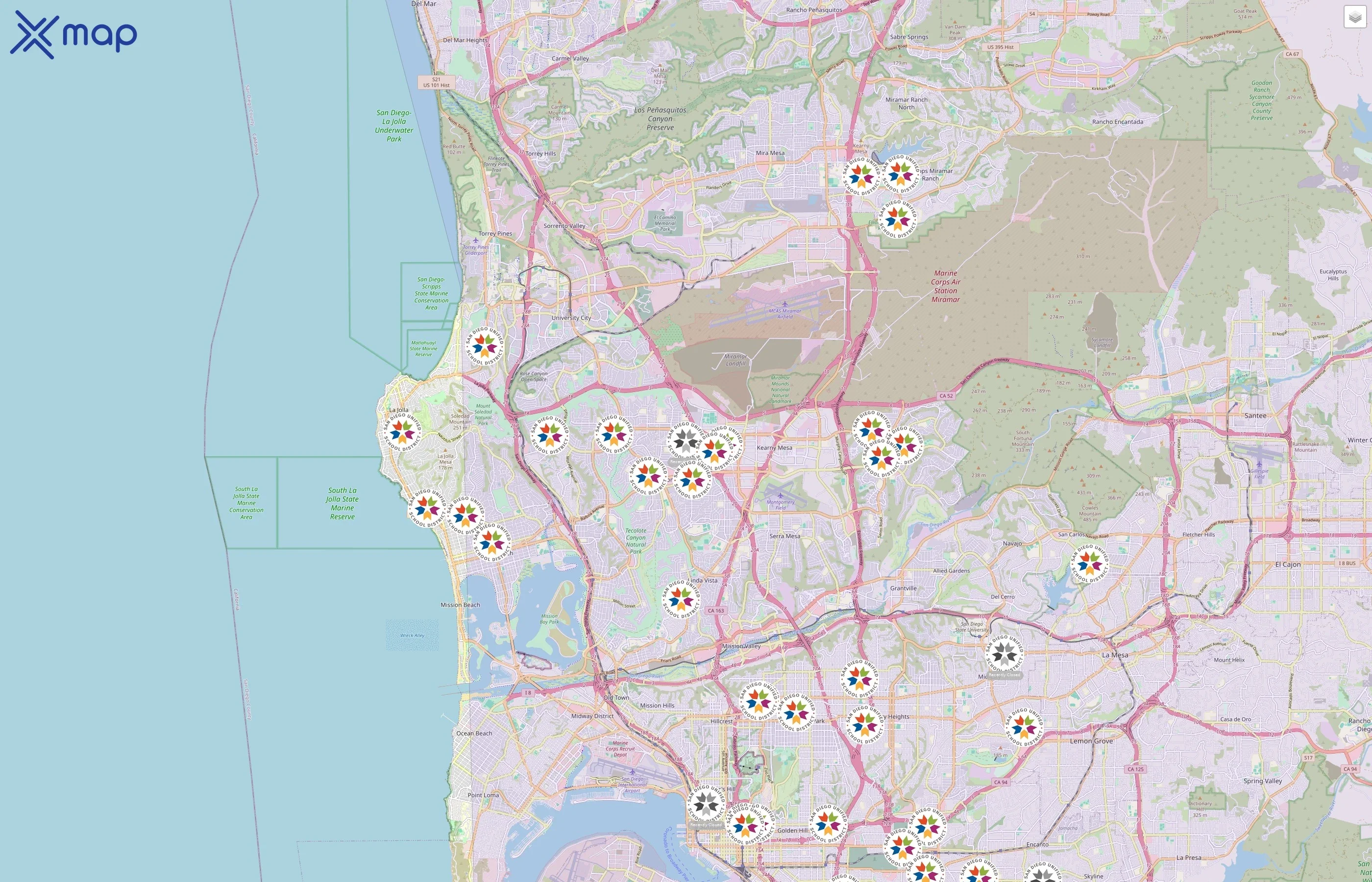 San Diego Unified School District traffic data