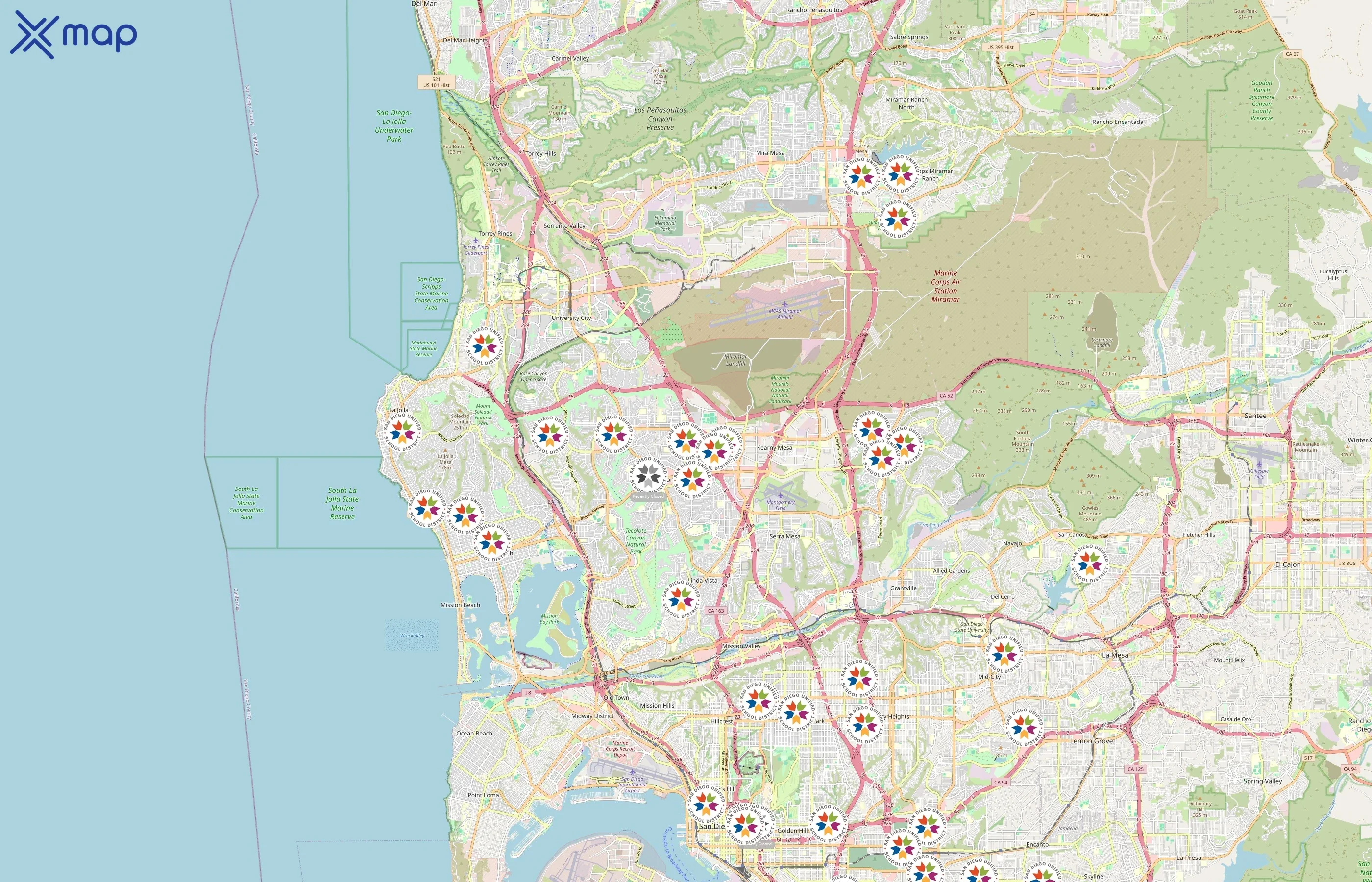 San Diego Unified School District area coverage