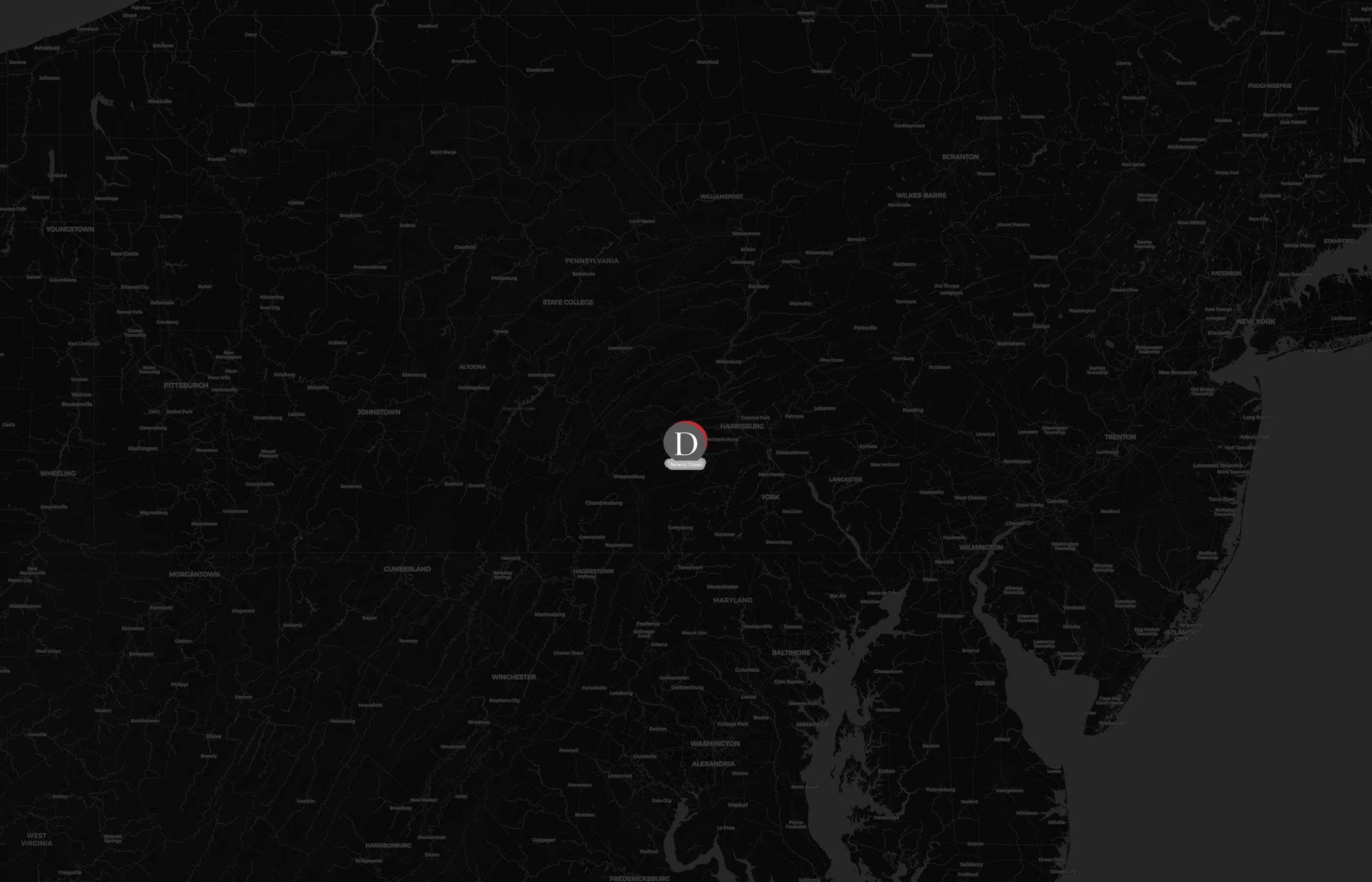 Dickinson College city distribution