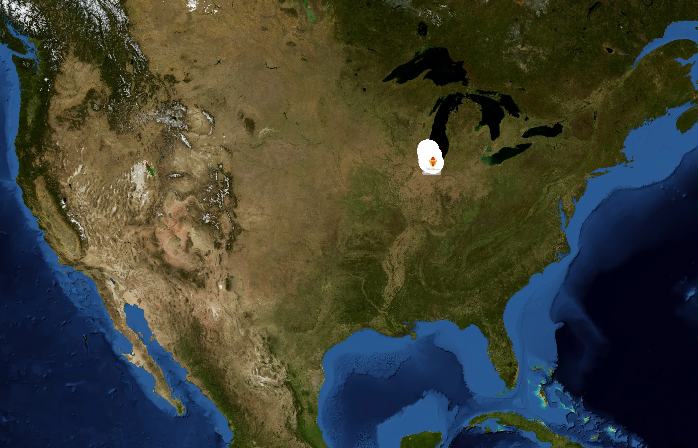Catholic Cemeteries of Chicago state distribution