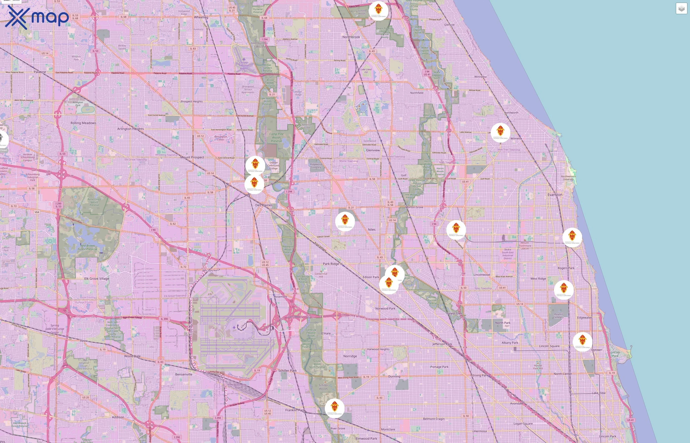 Catholic Cemeteries of Chicago traffic data