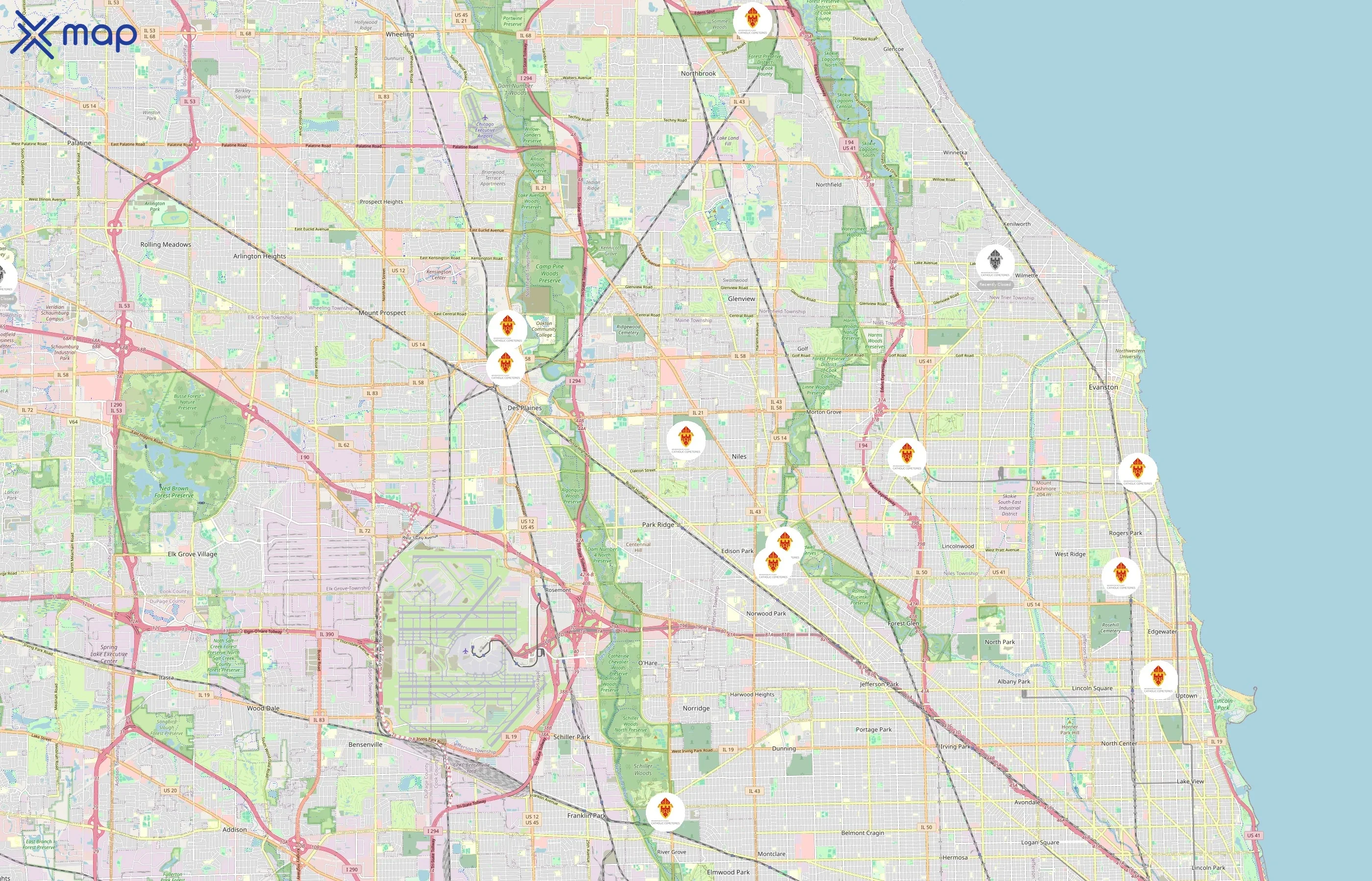 Catholic Cemeteries of Chicago area coverage
