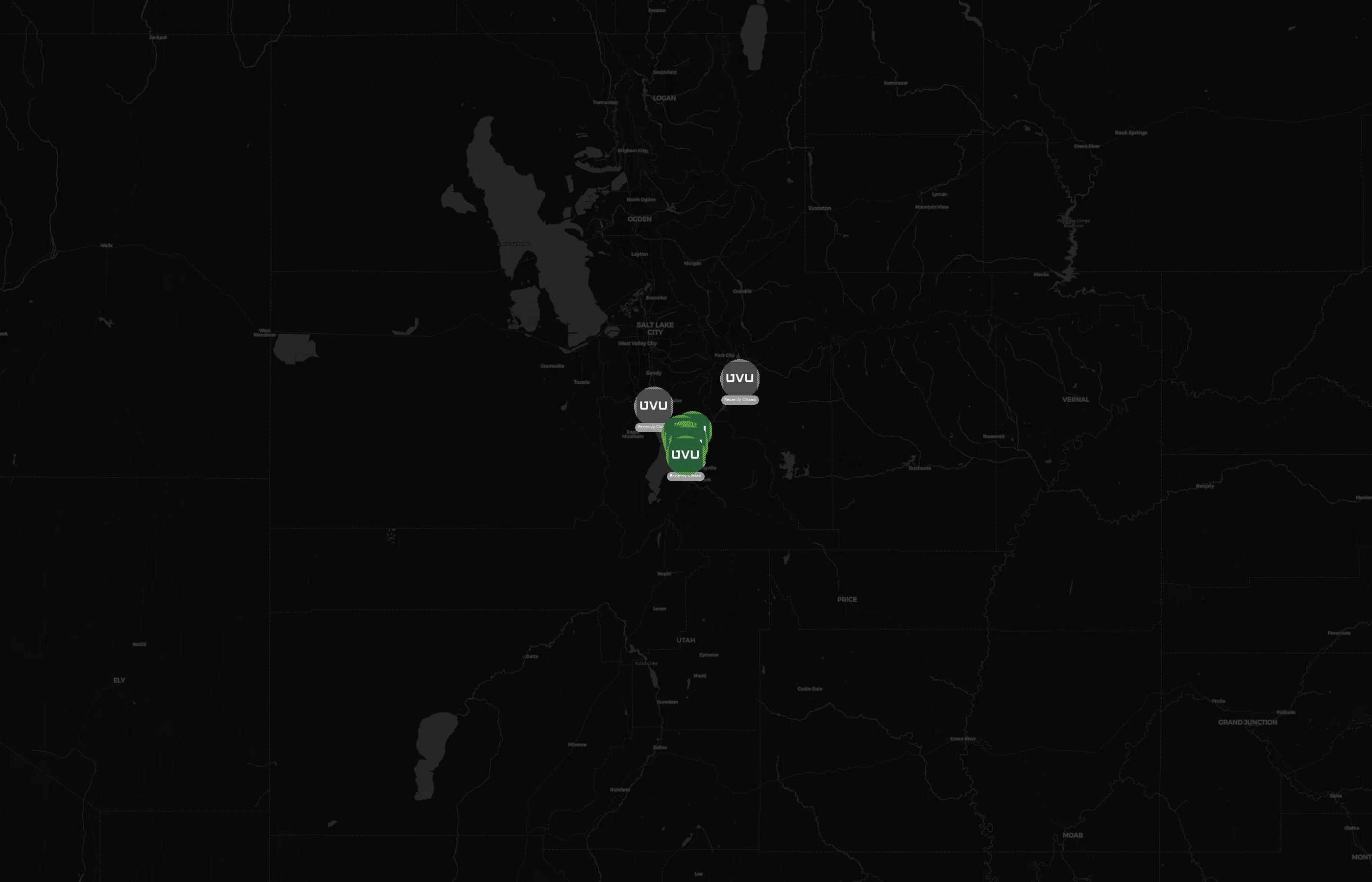 Utah Valley University city distribution