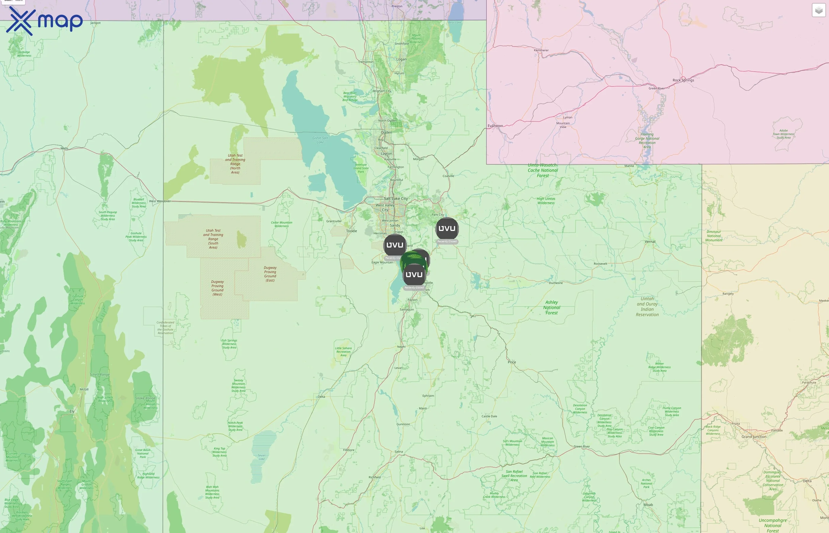 Utah Valley University street hotspots