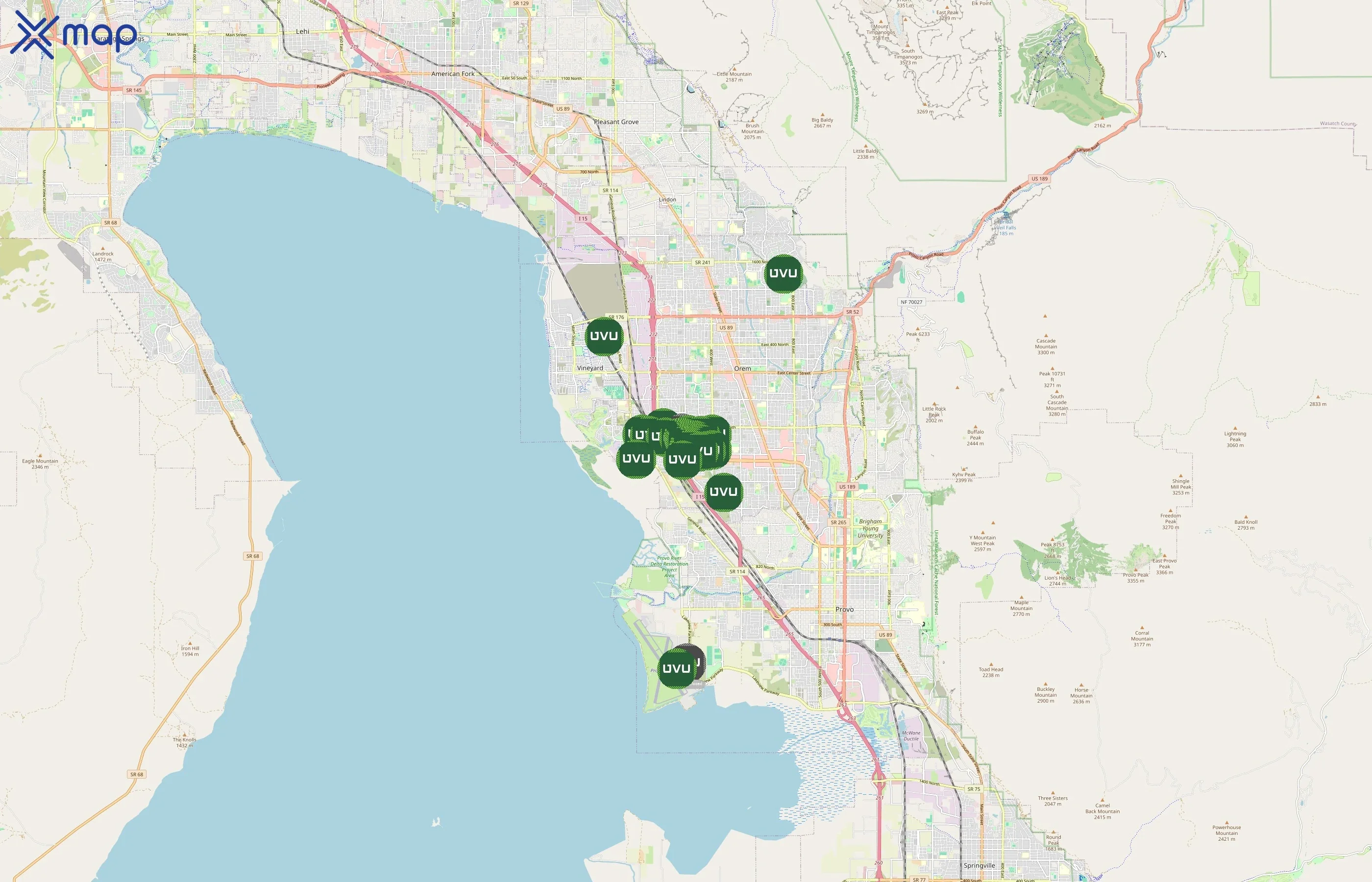 Utah Valley University area coverage