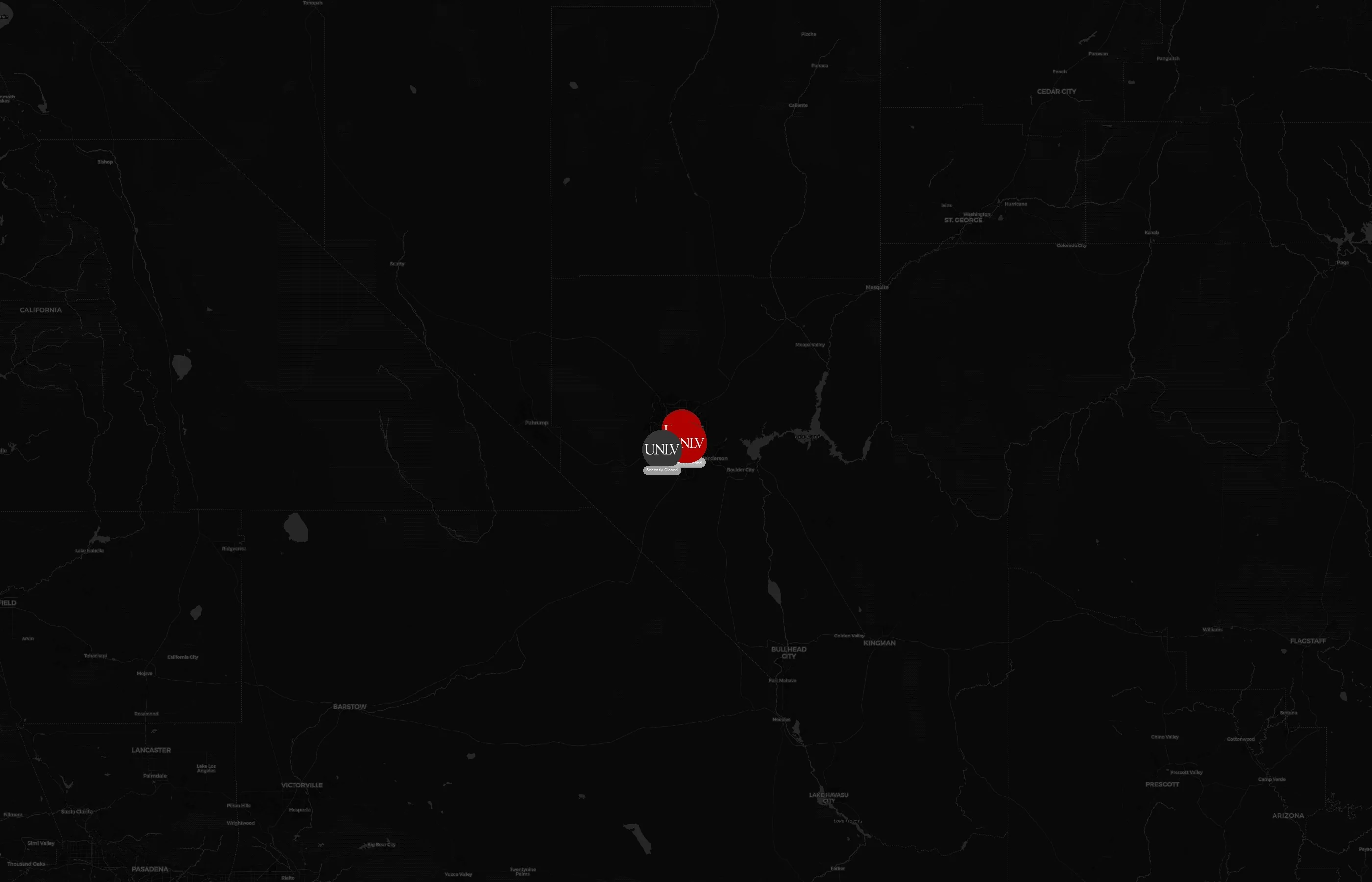 University of Nevada, Las Vegas city distribution