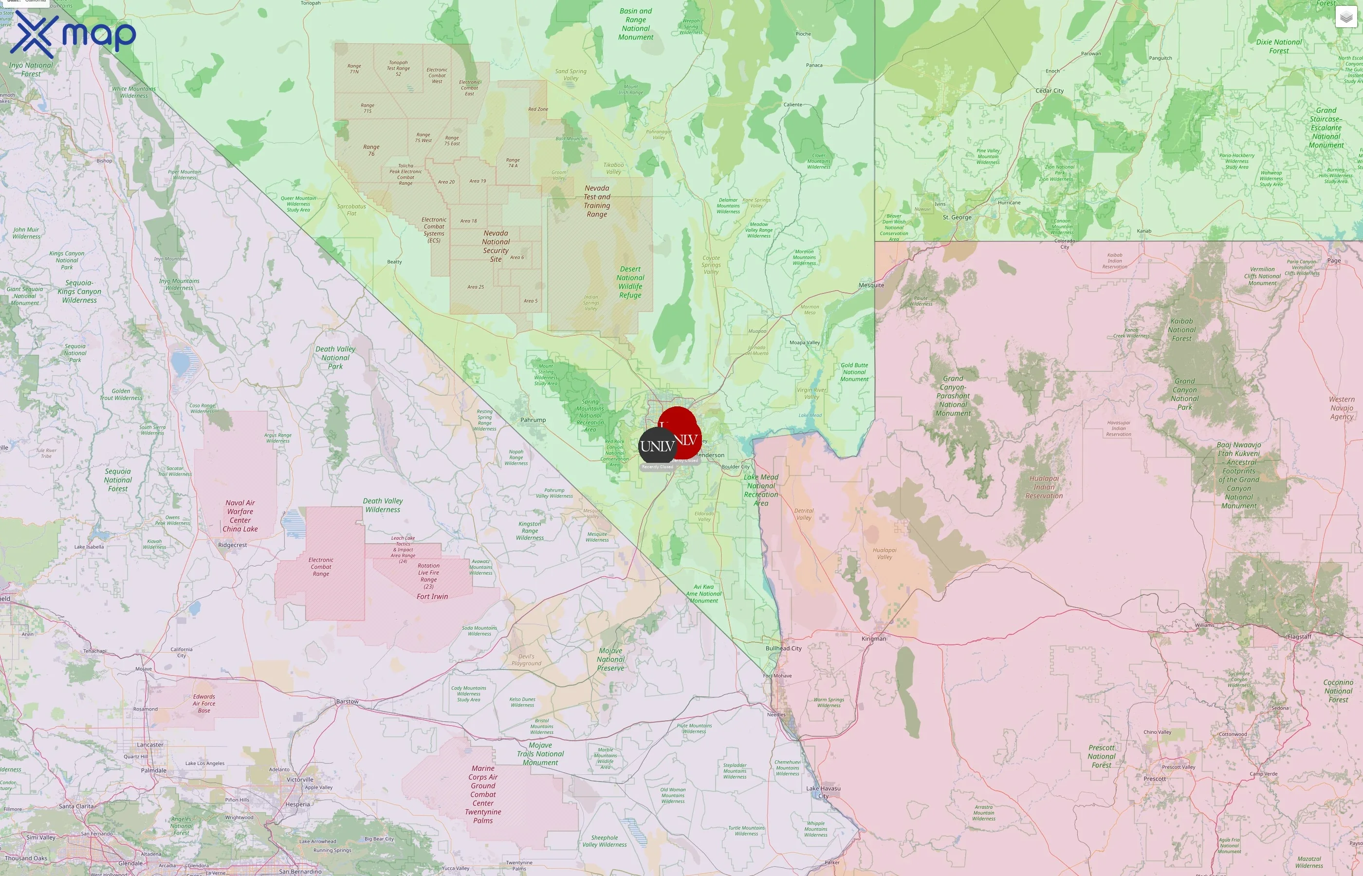 University of Nevada, Las Vegas street hotspots