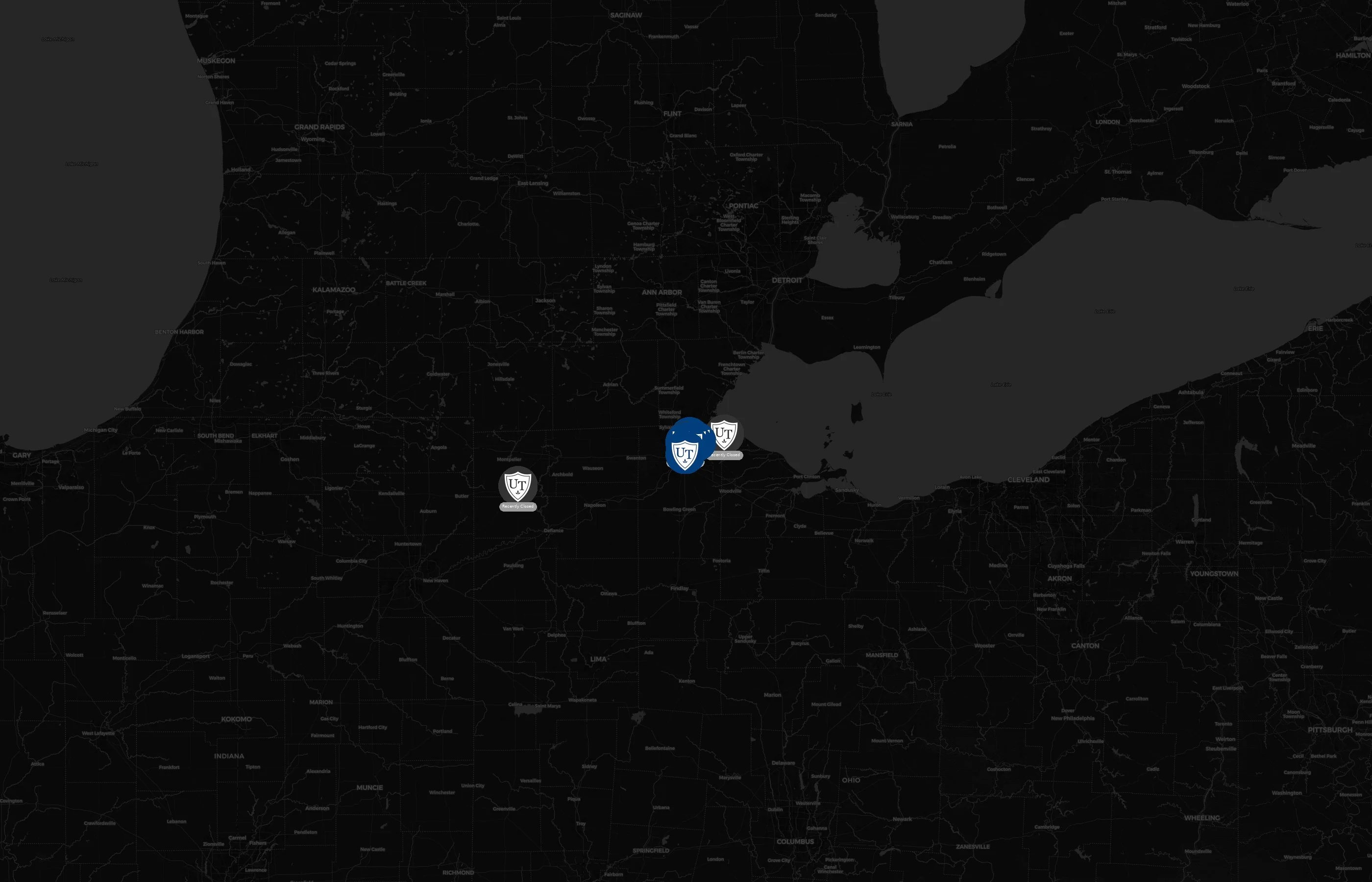 The University of Toledo city distribution