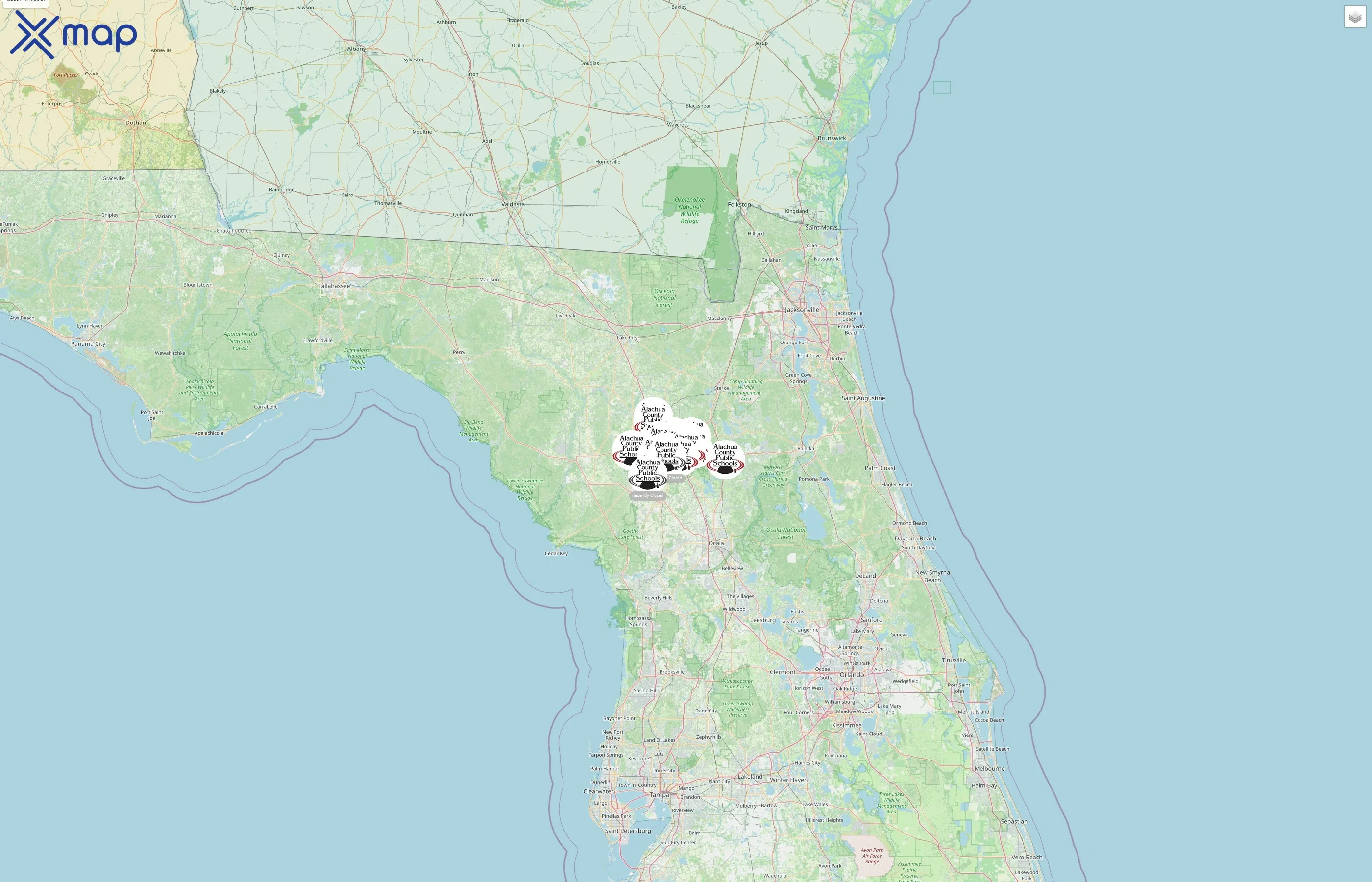 Alachua County Public Schools street hotspots