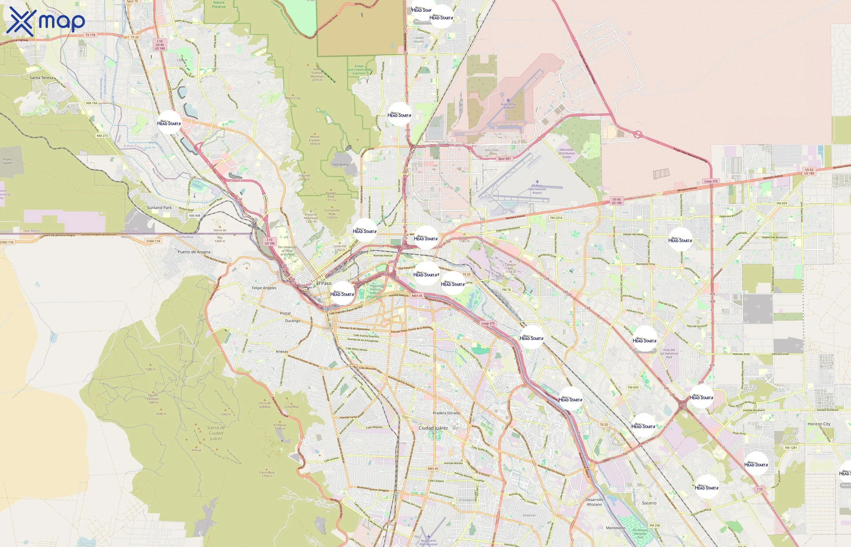 ESC Region 19 Head Start area coverage
