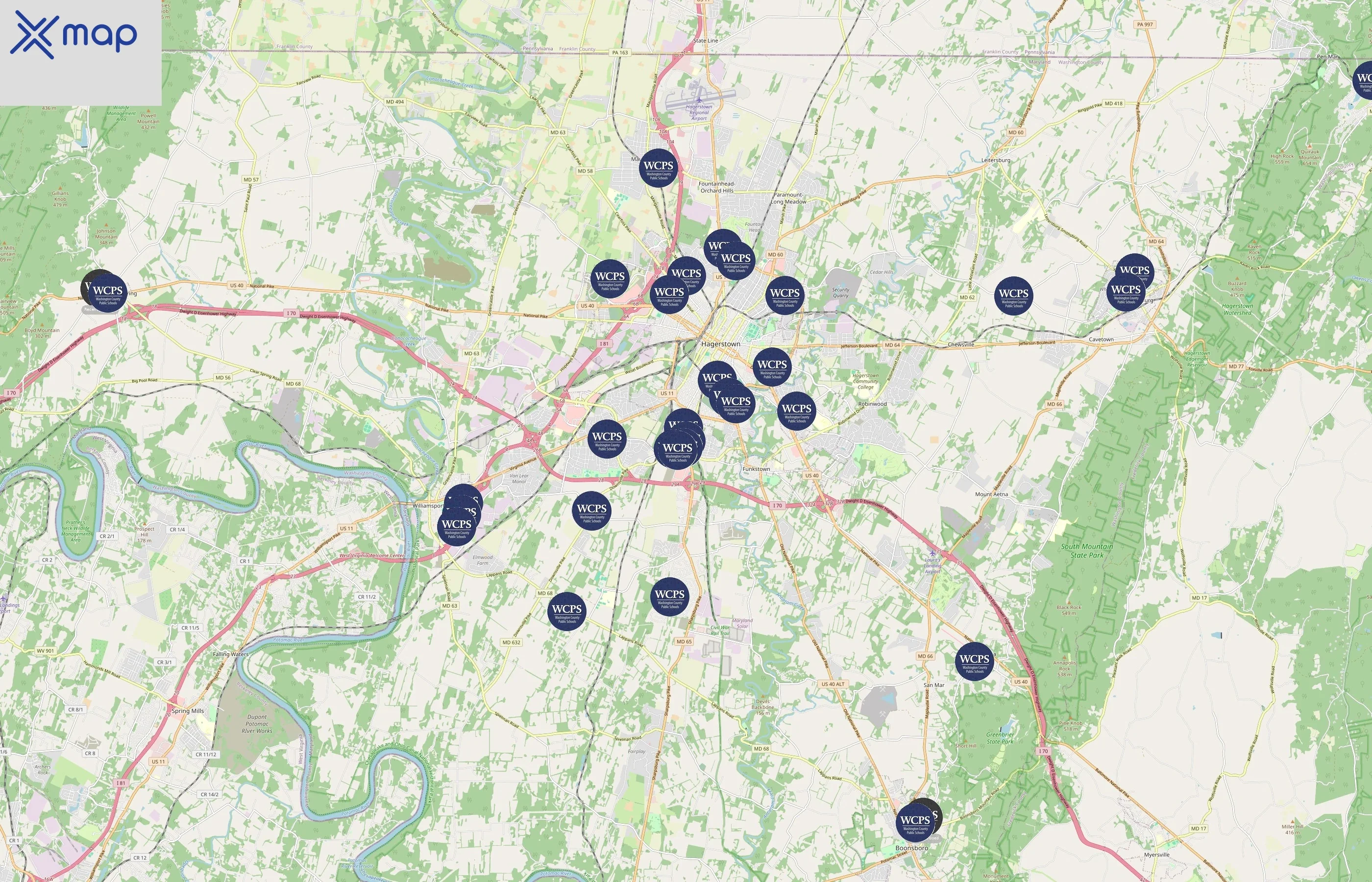 Washington County Public Schools area coverage