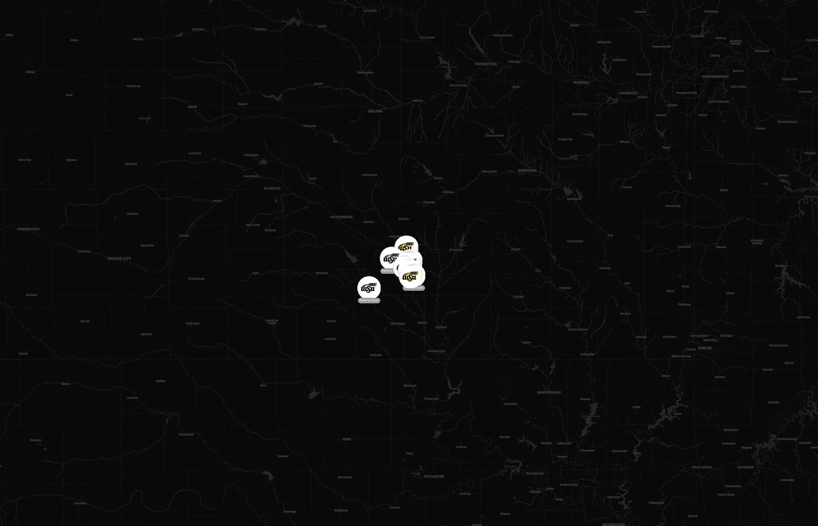 Wichita State University city distribution