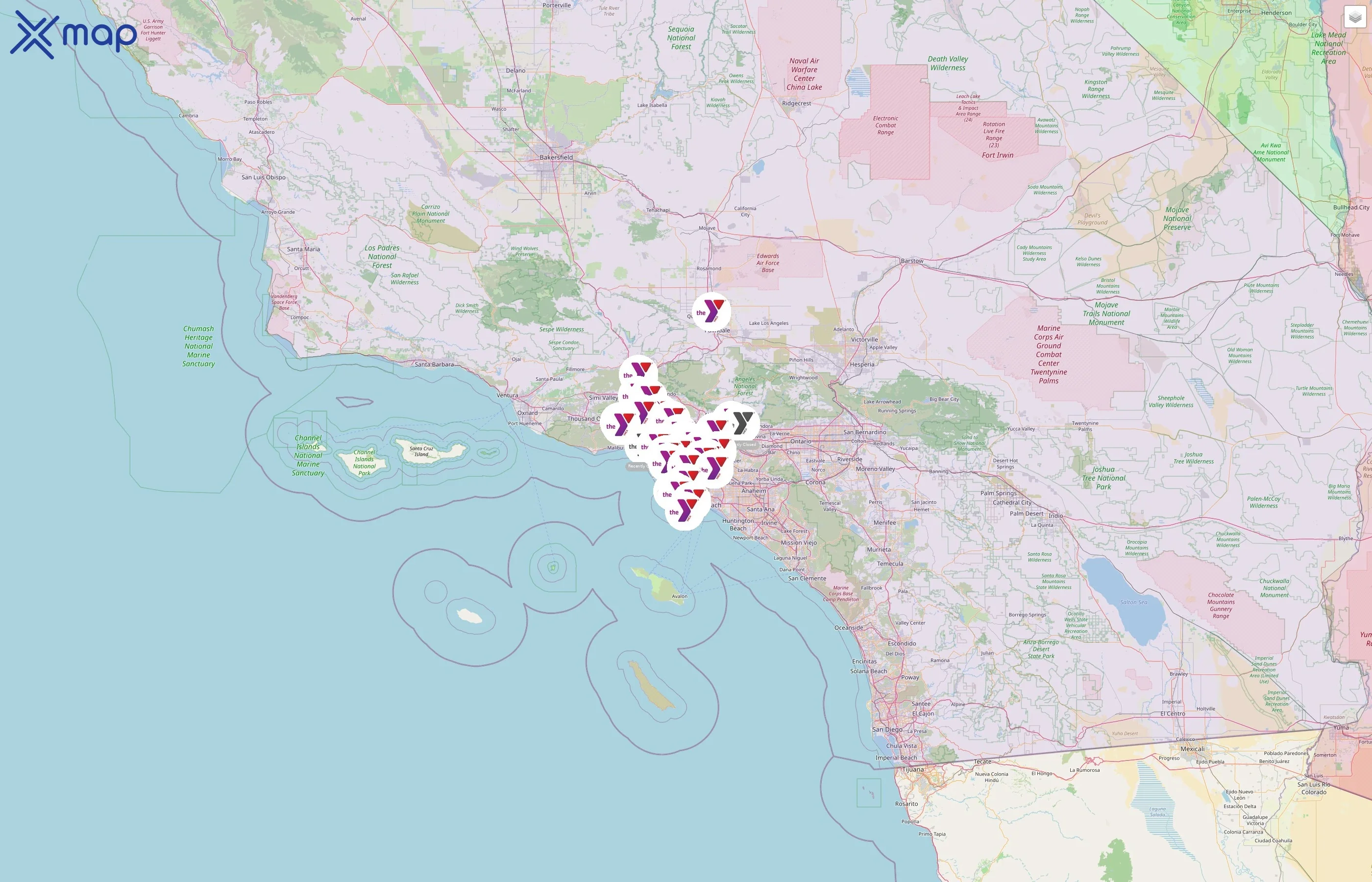 YMCA of Metropolitan Los Angeles street hotspots