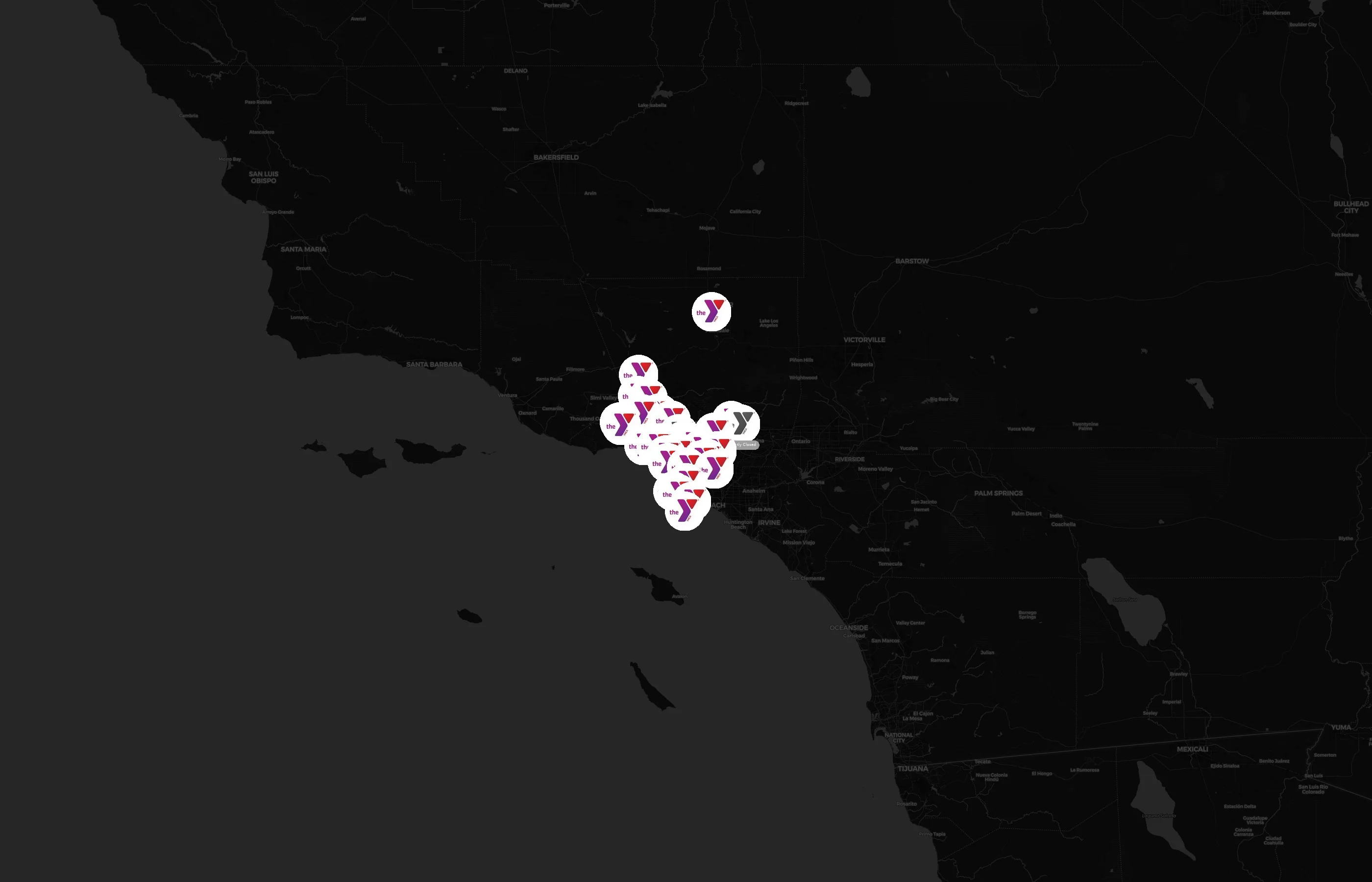 YMCA of Metropolitan Los Angeles city distribution