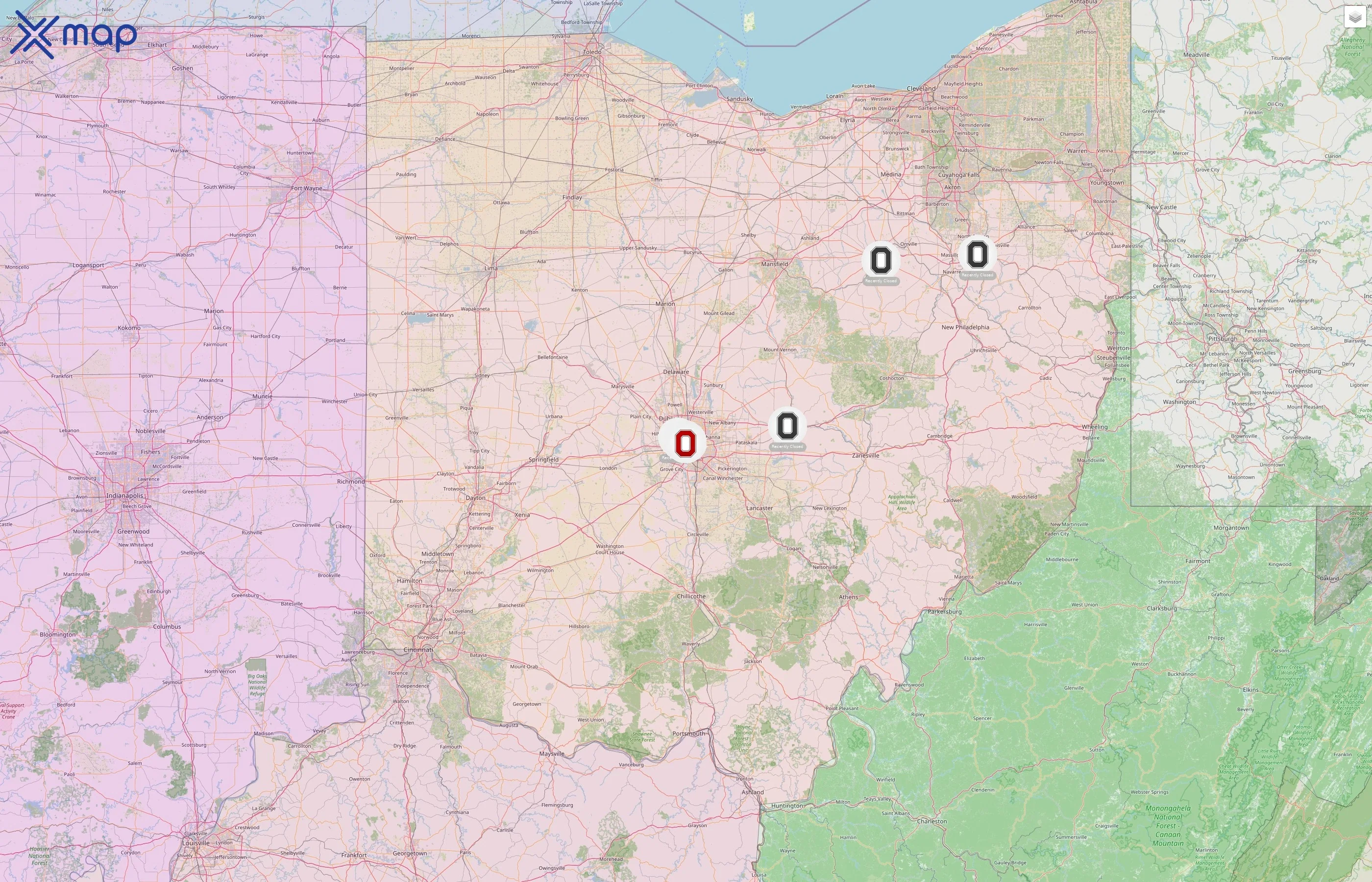 The Ohio State University street hotspots