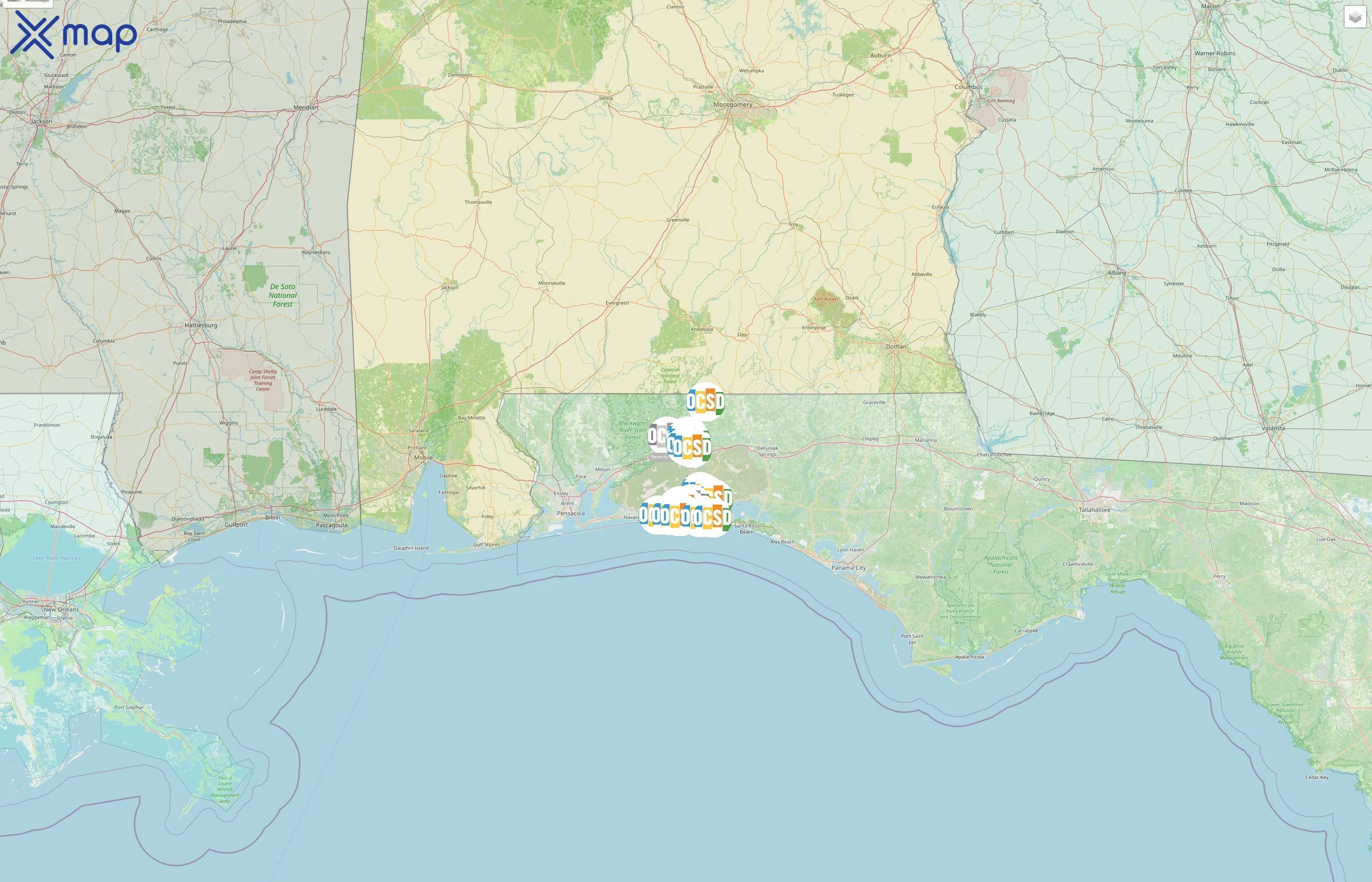 Okaloosa County School District street hotspots