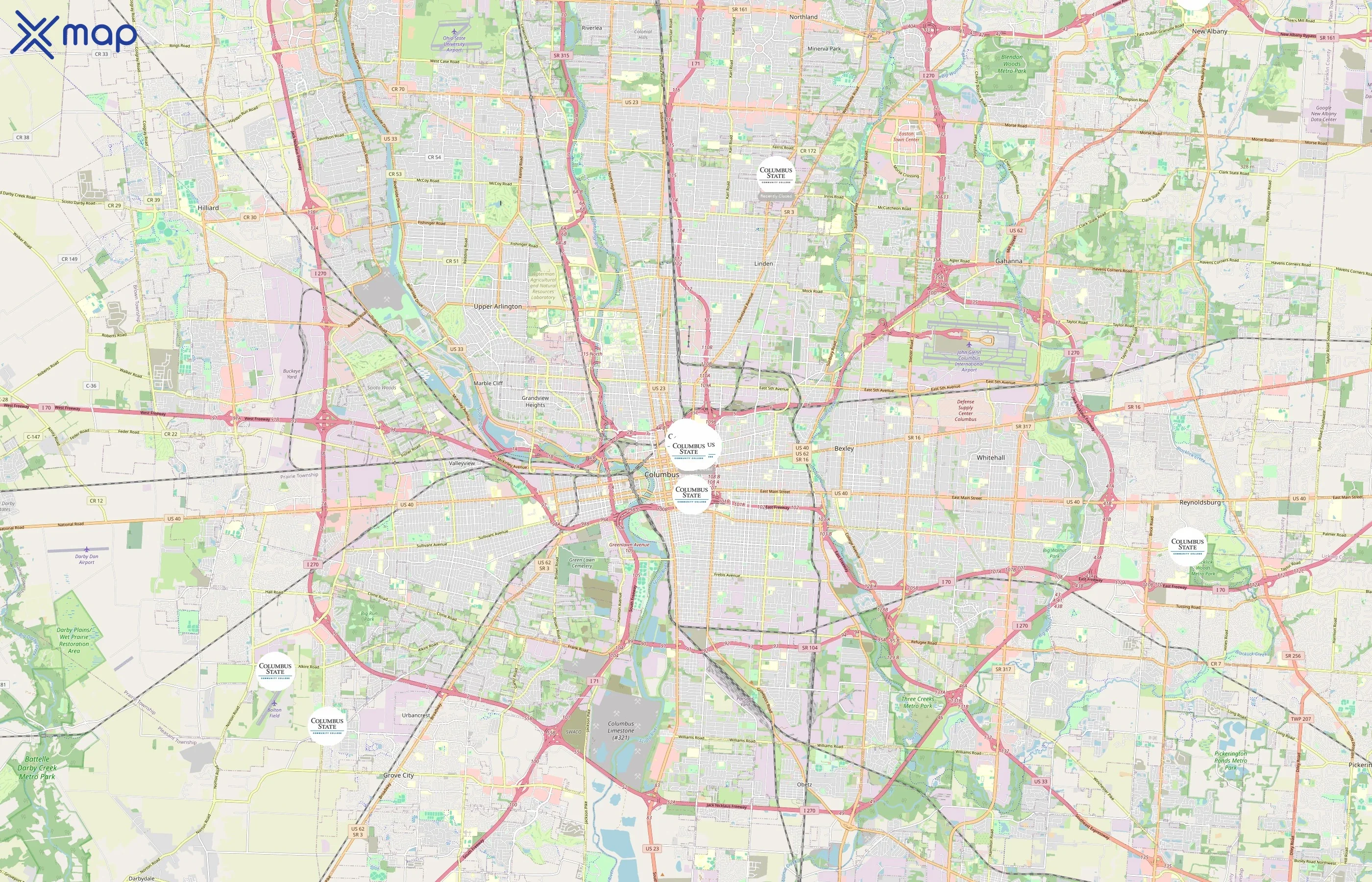 Columbus State Community College area coverage