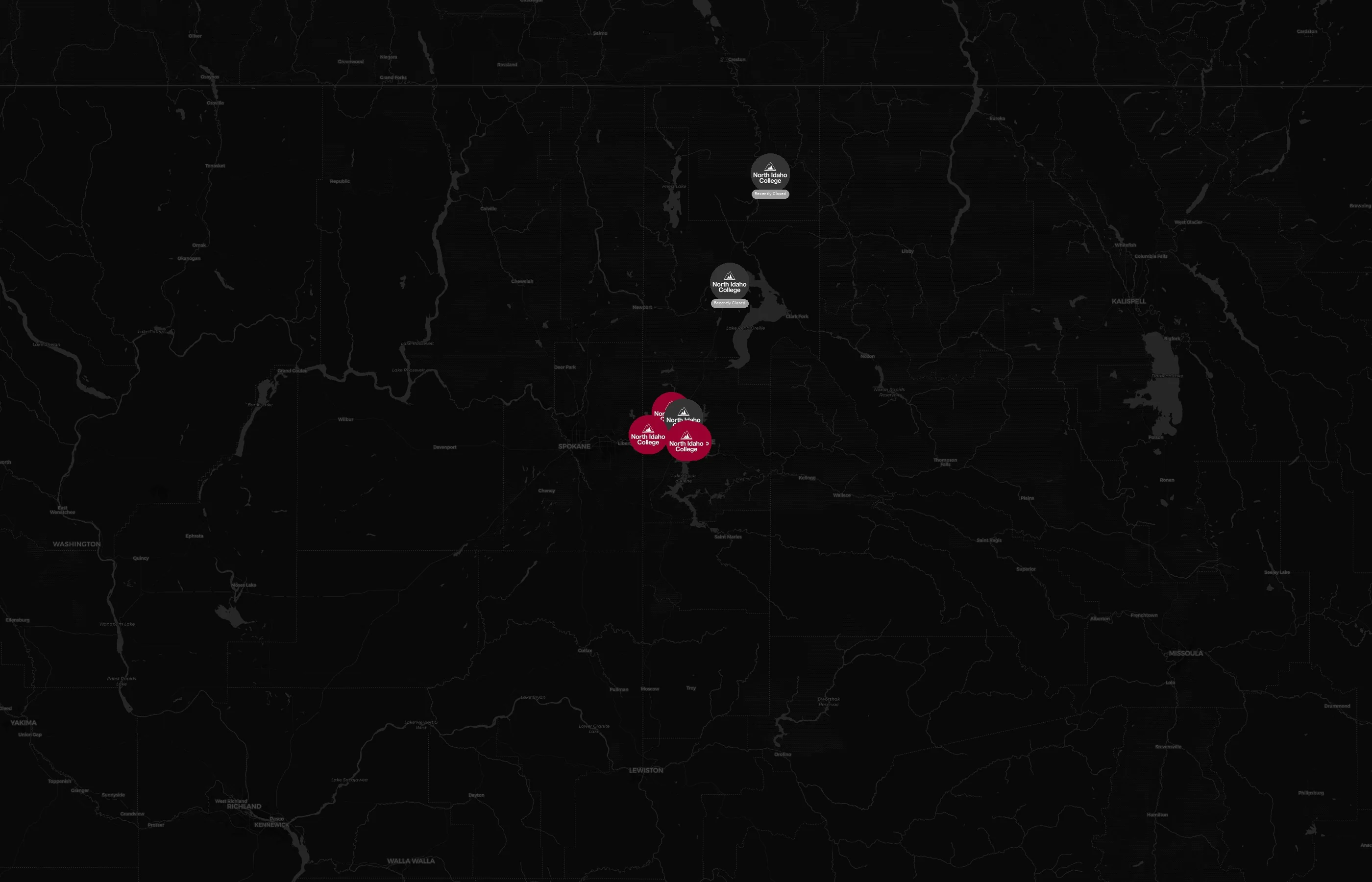 North Idaho College city distribution