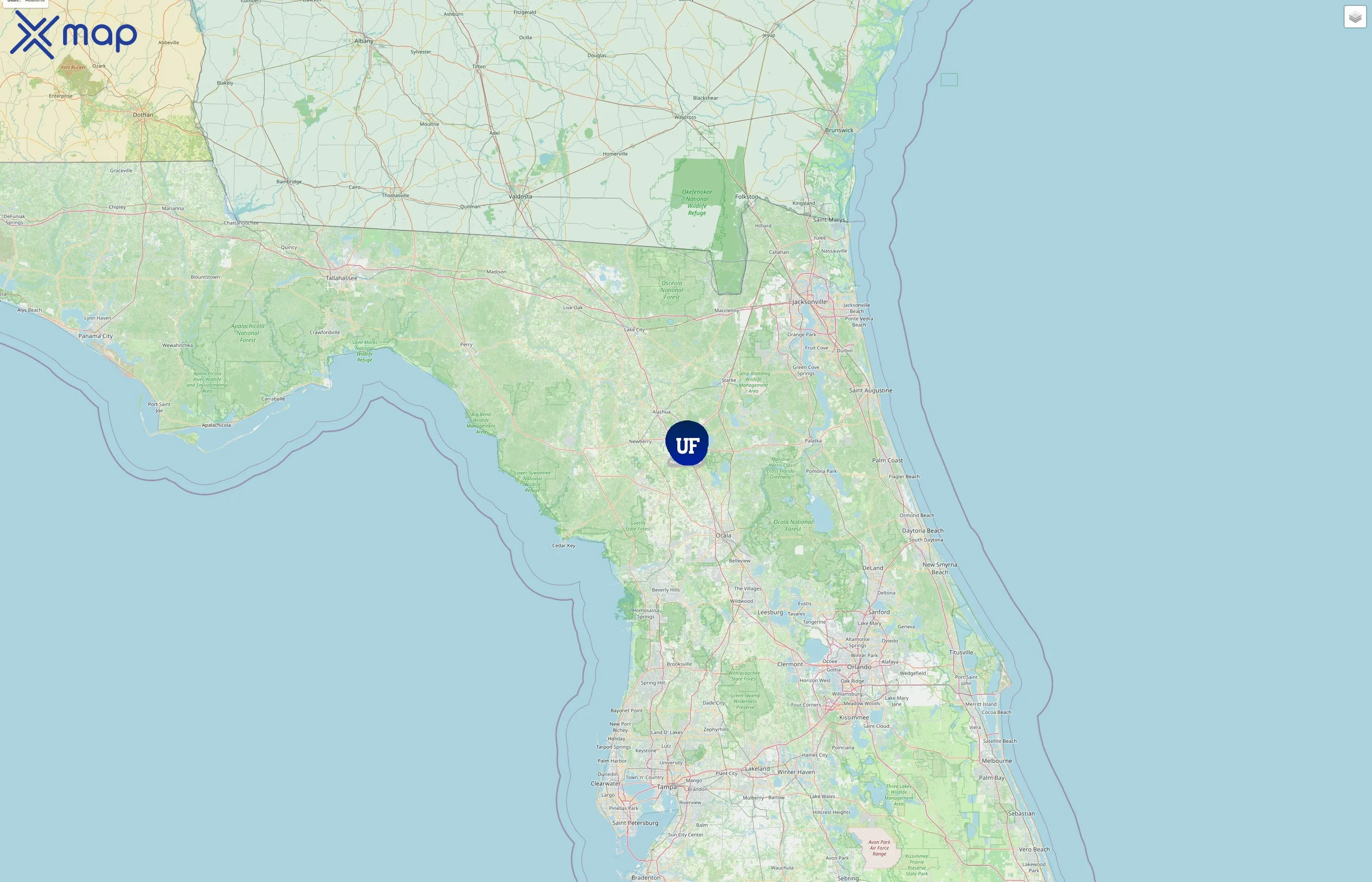 University of Florida Housing and Residence Life street hotspots