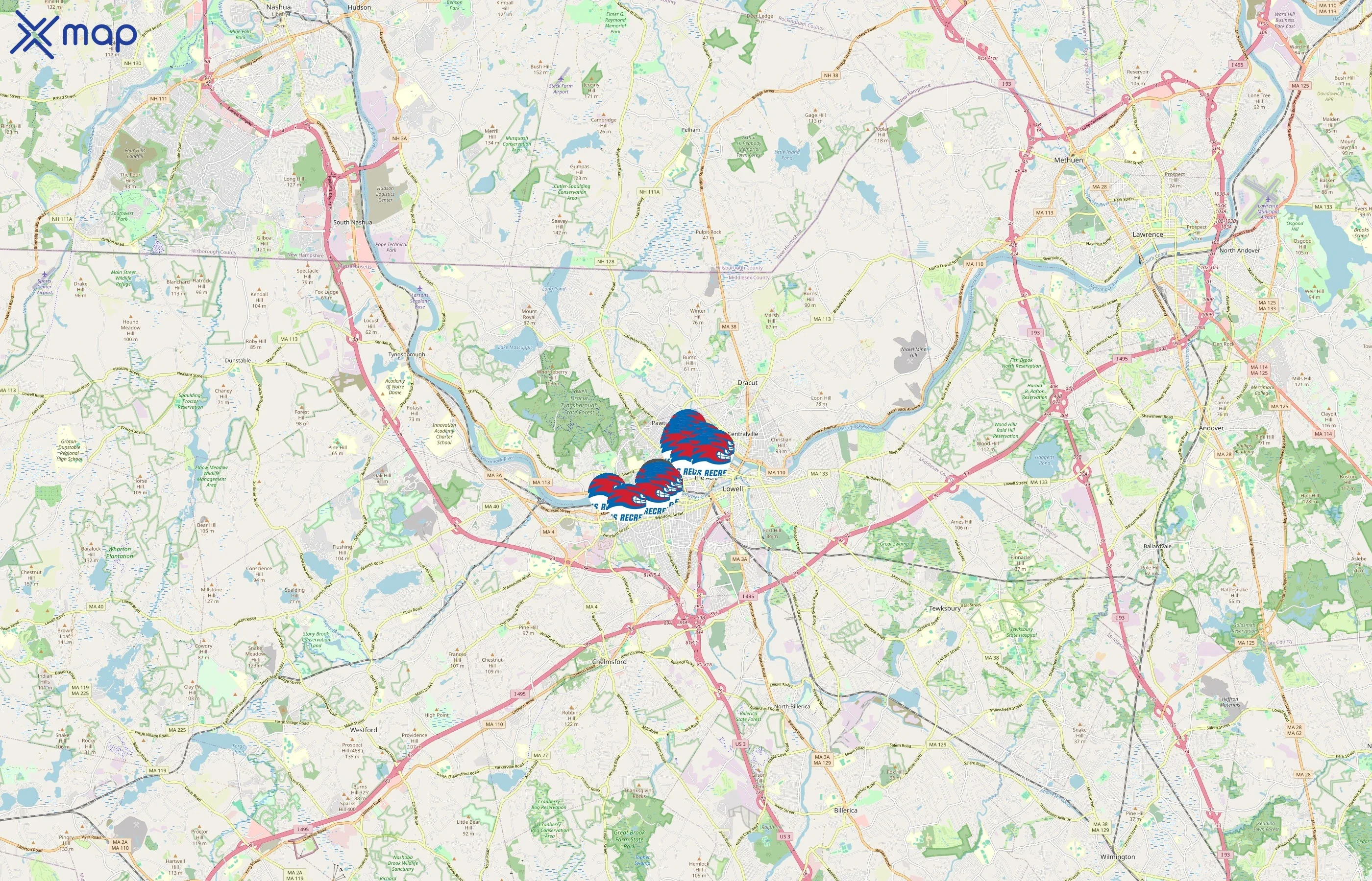University of Massachusetts Lowell area coverage