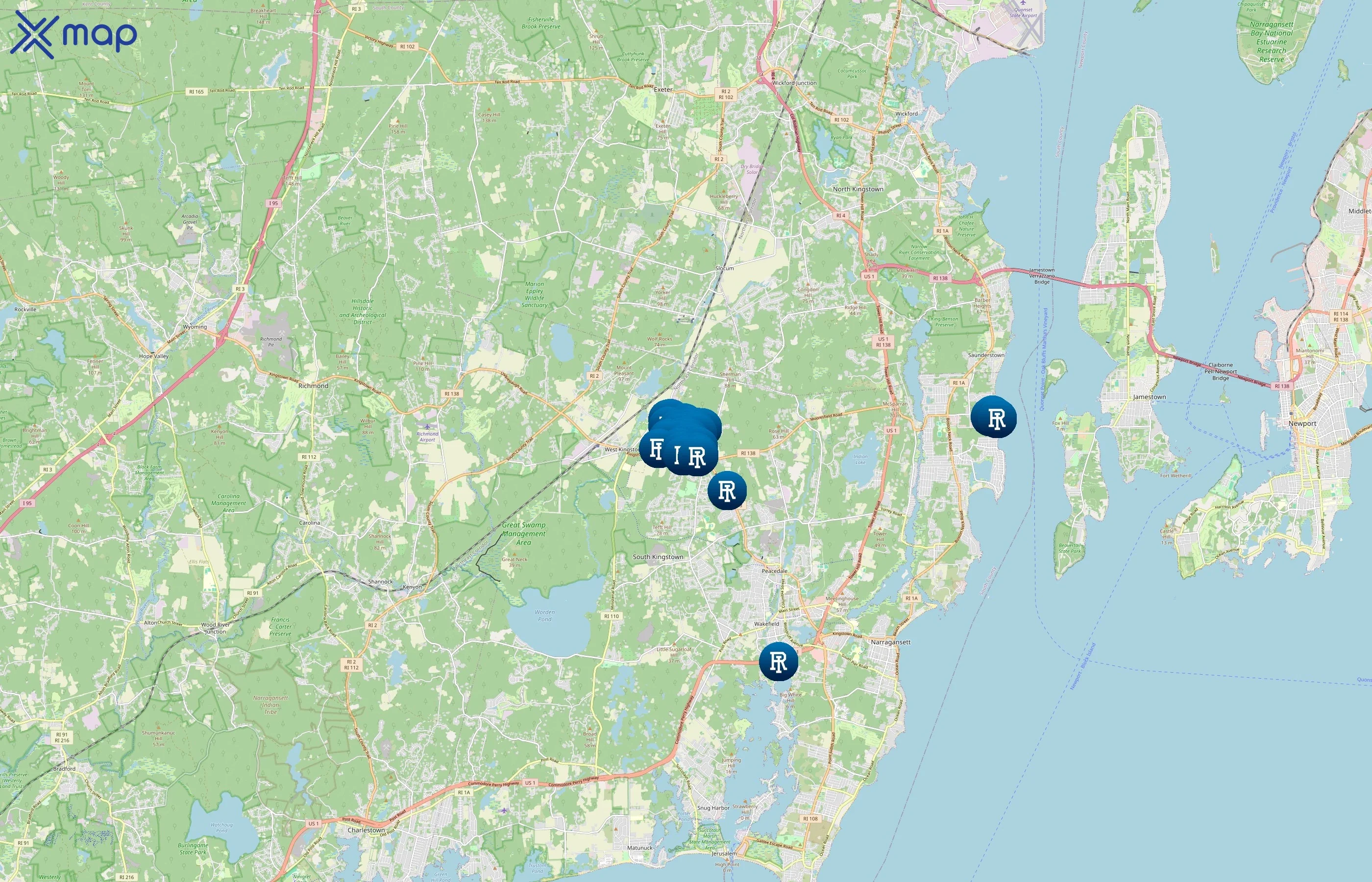 University of Rhode Island area coverage