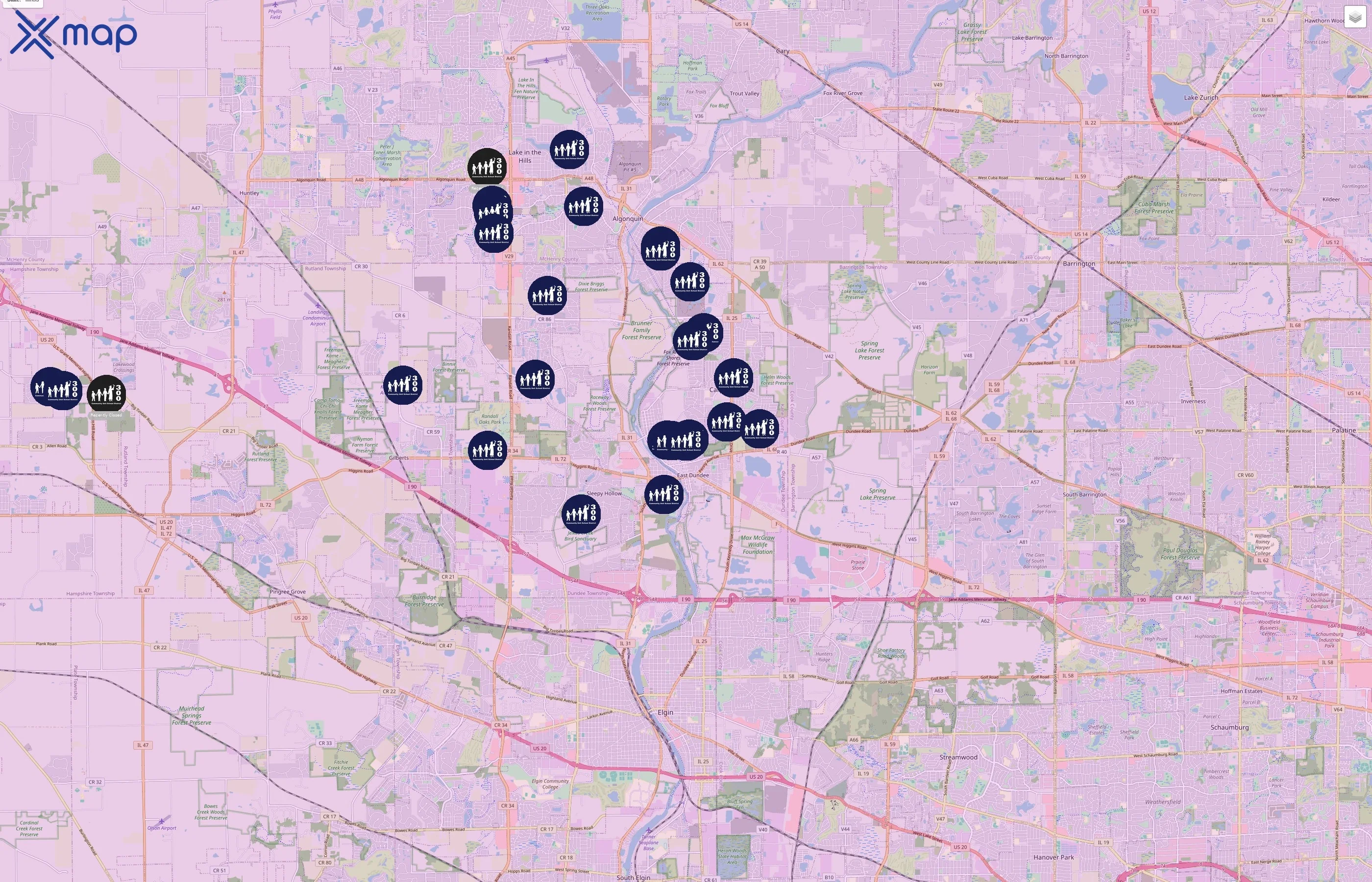 Community Unit School District 300 traffic data