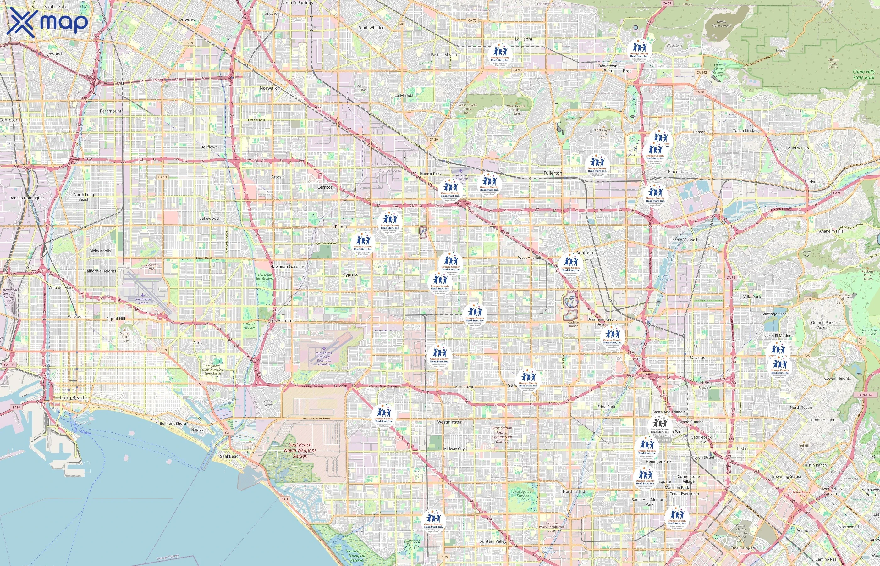 Orange County Head Start area coverage