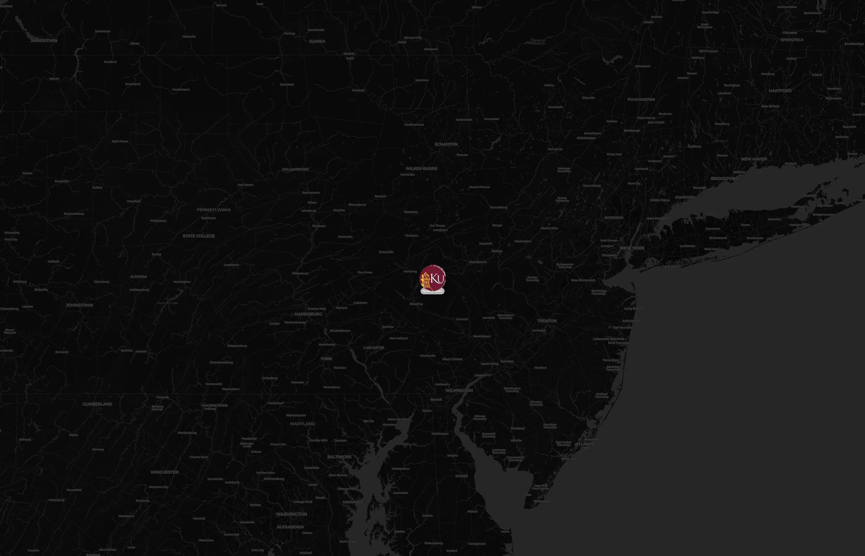 Kutztown University city distribution