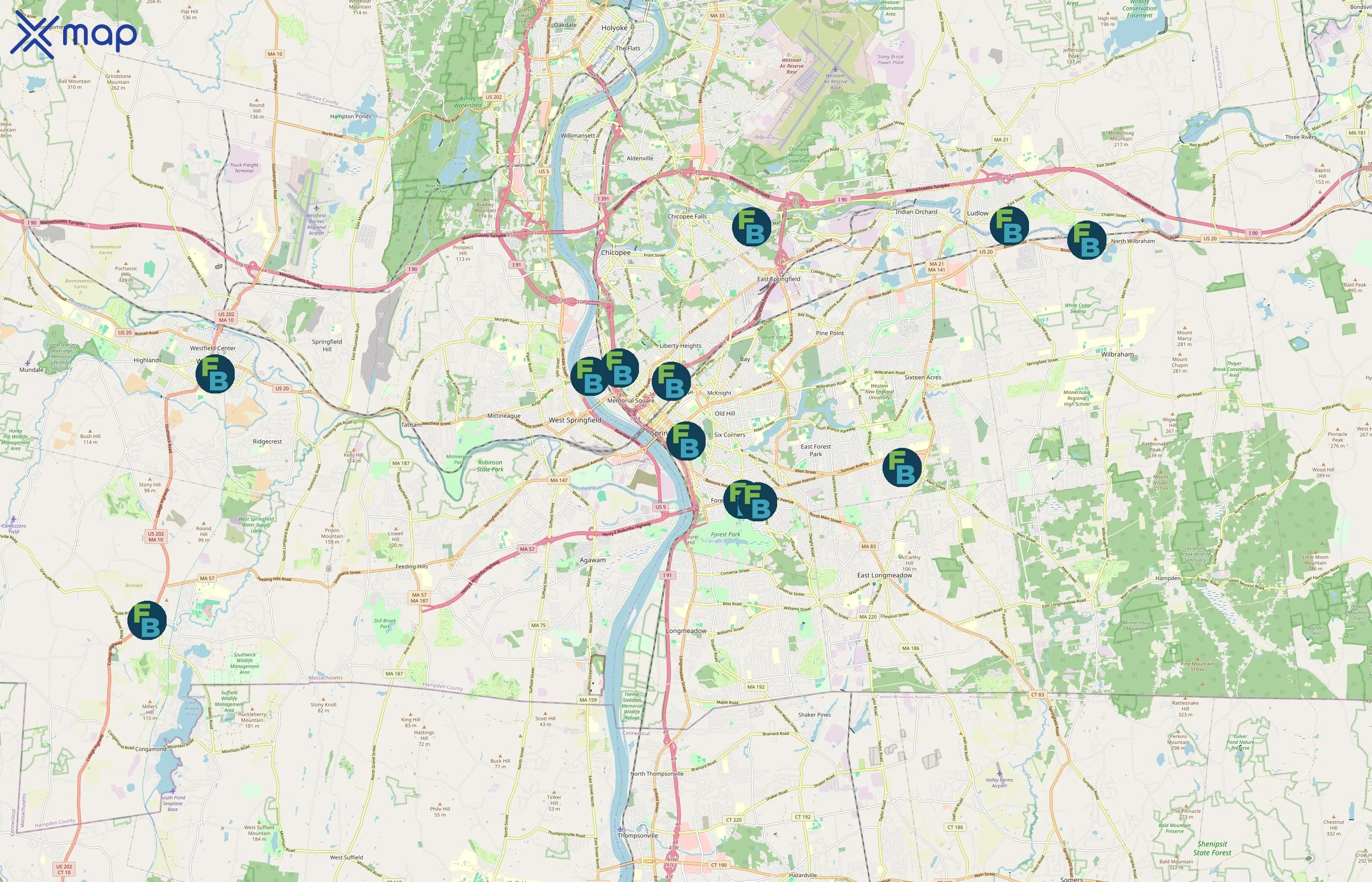 Food Bank of Western Massachusetts area coverage