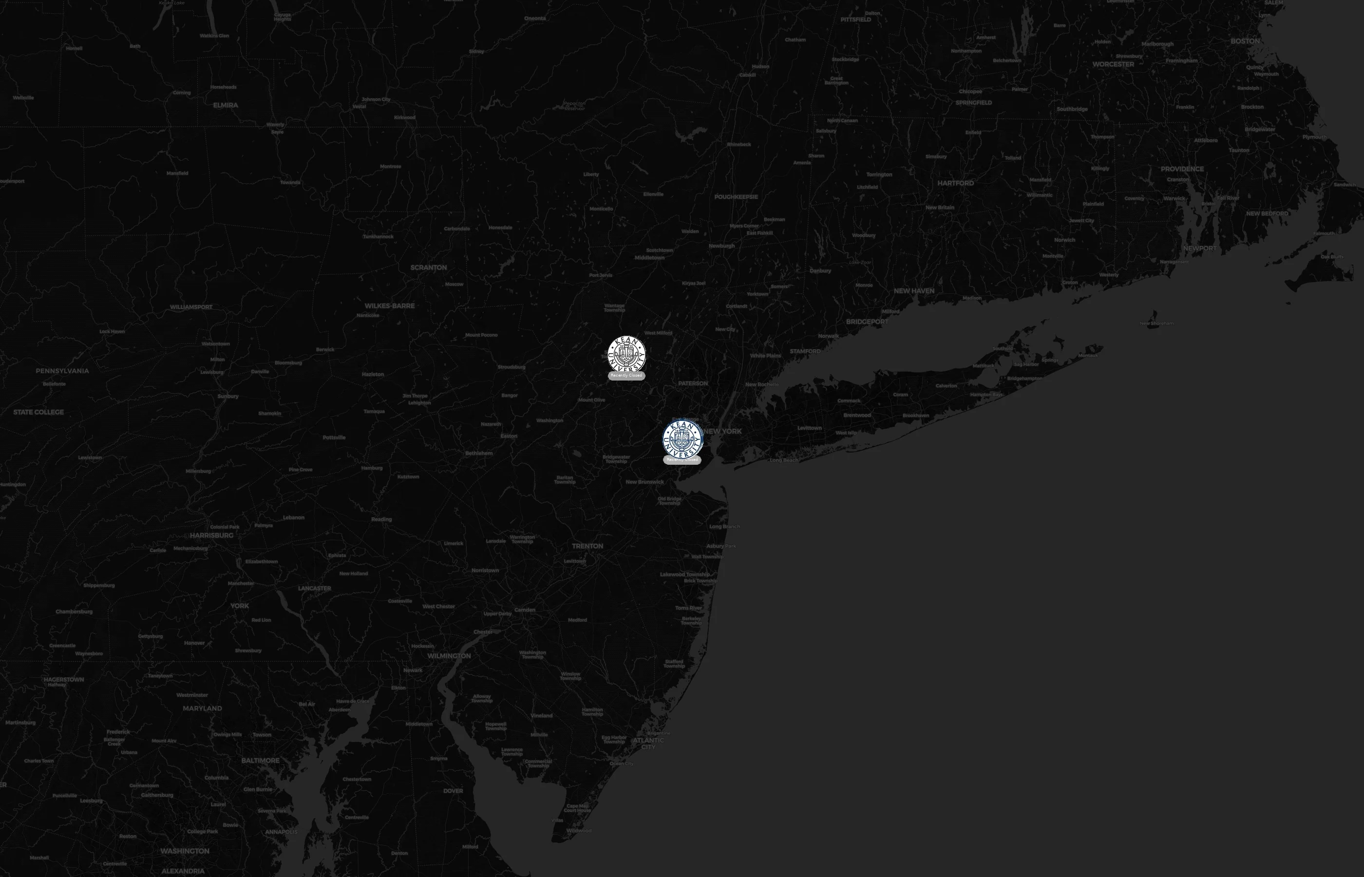 Kean University city distribution