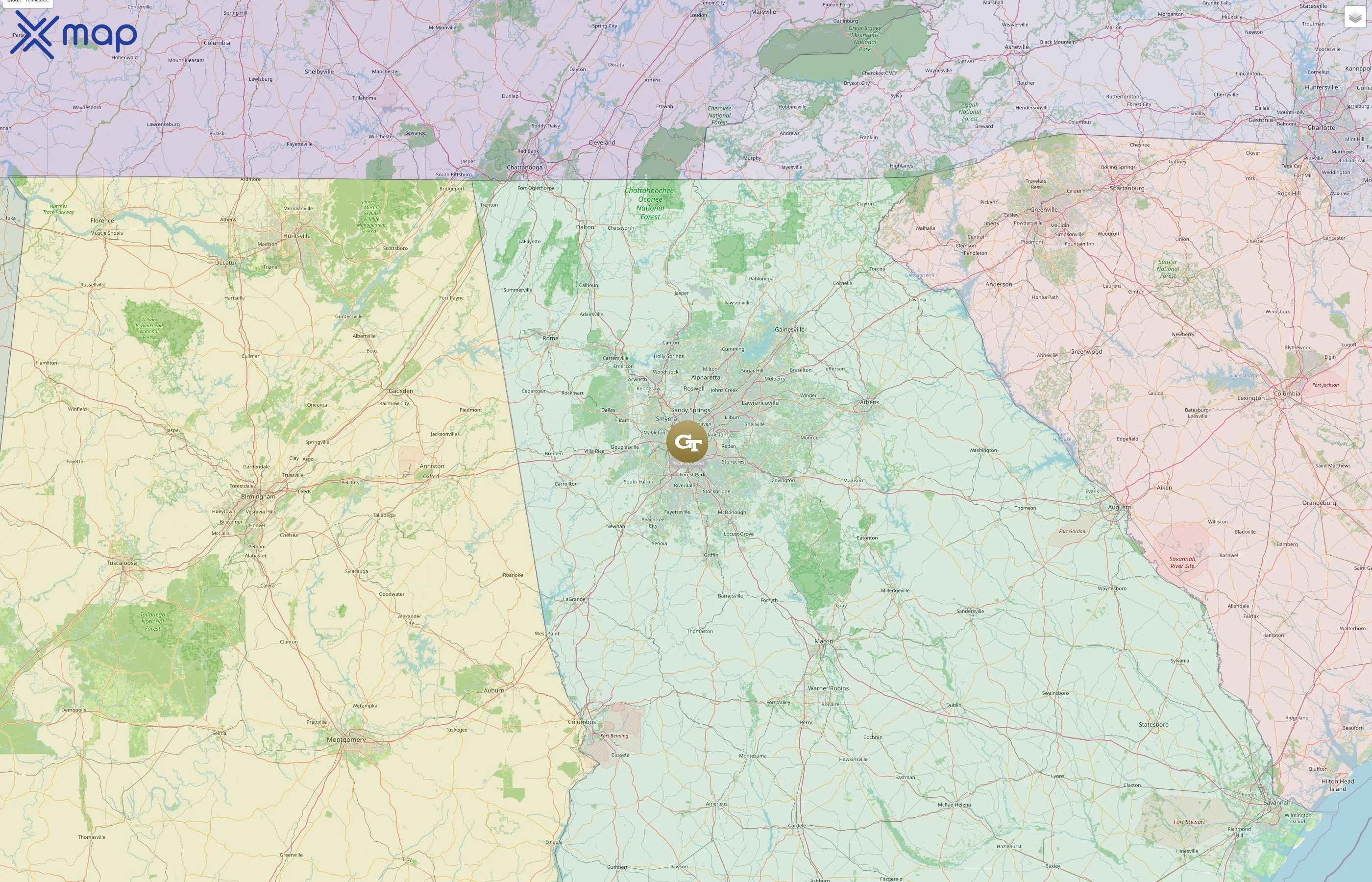 Georgia Tech Housing and Residence Life street hotspots