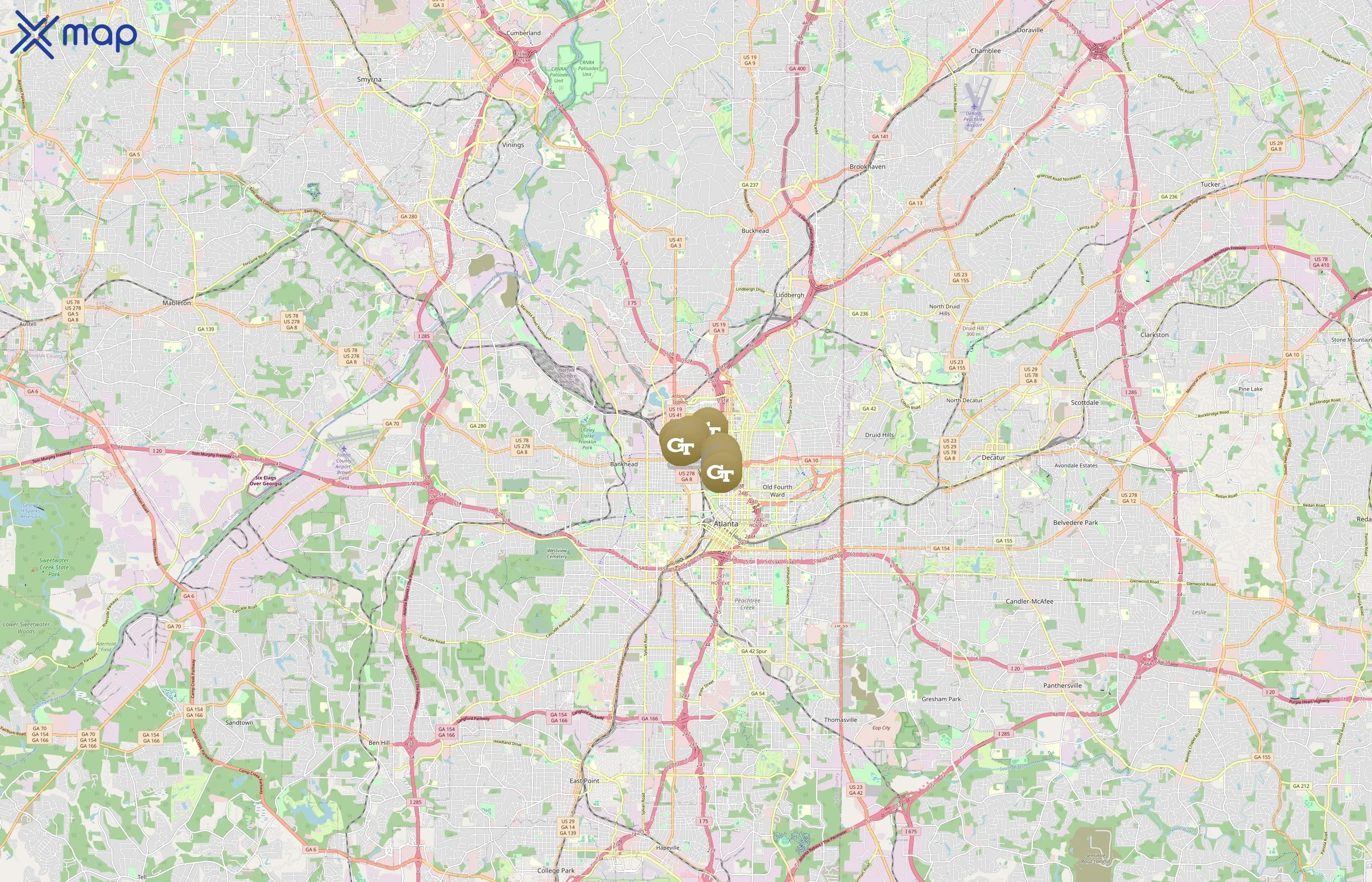 Georgia Tech Housing and Residence Life area coverage