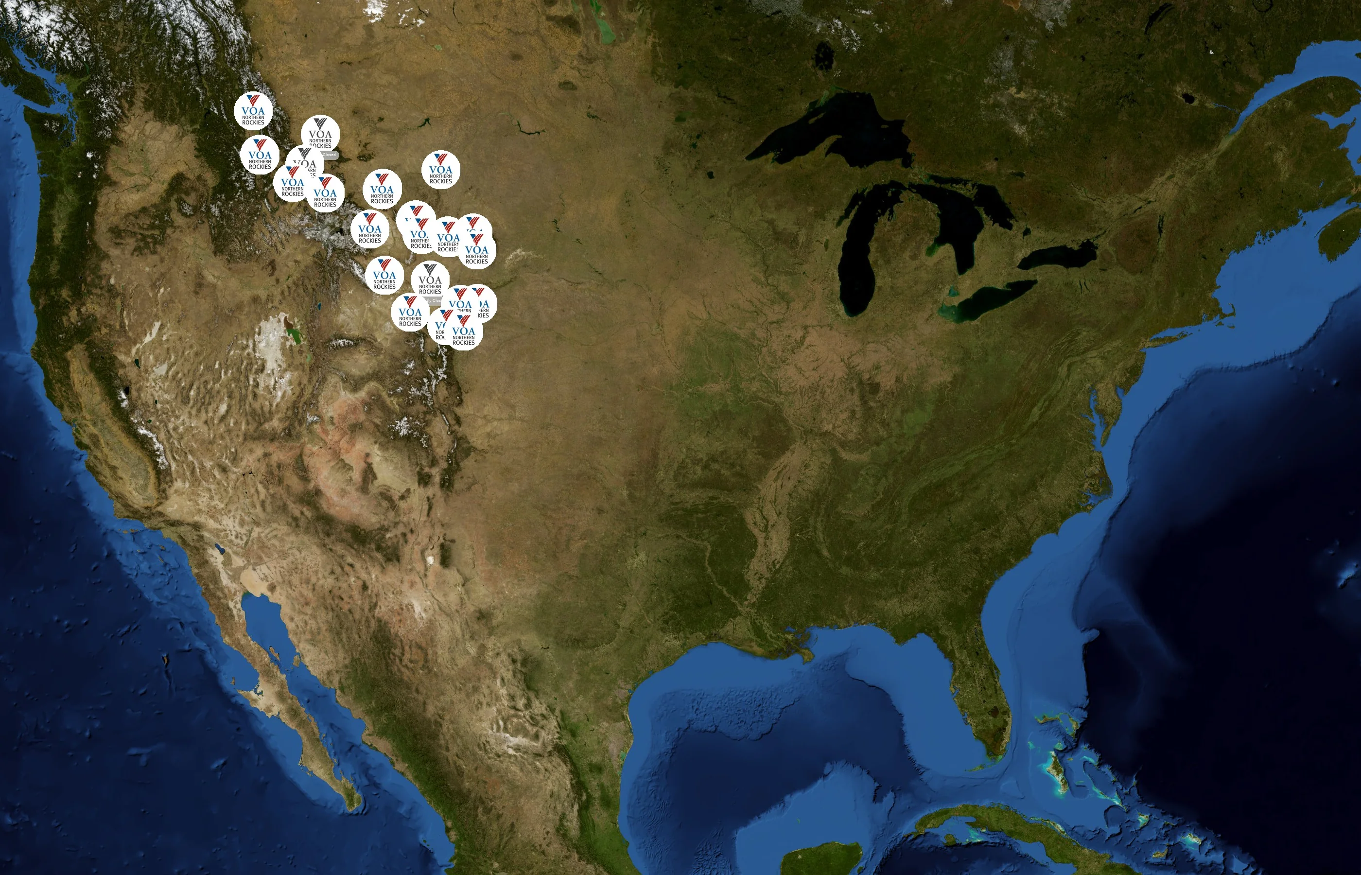Volunteers of America Northern Rockies state distribution