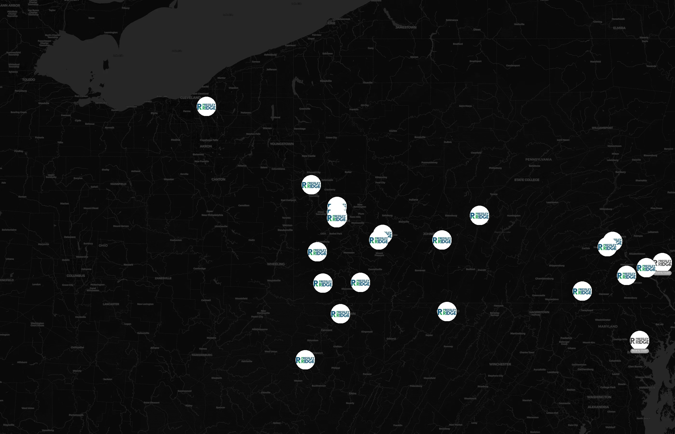 Pressley Ridge city distribution