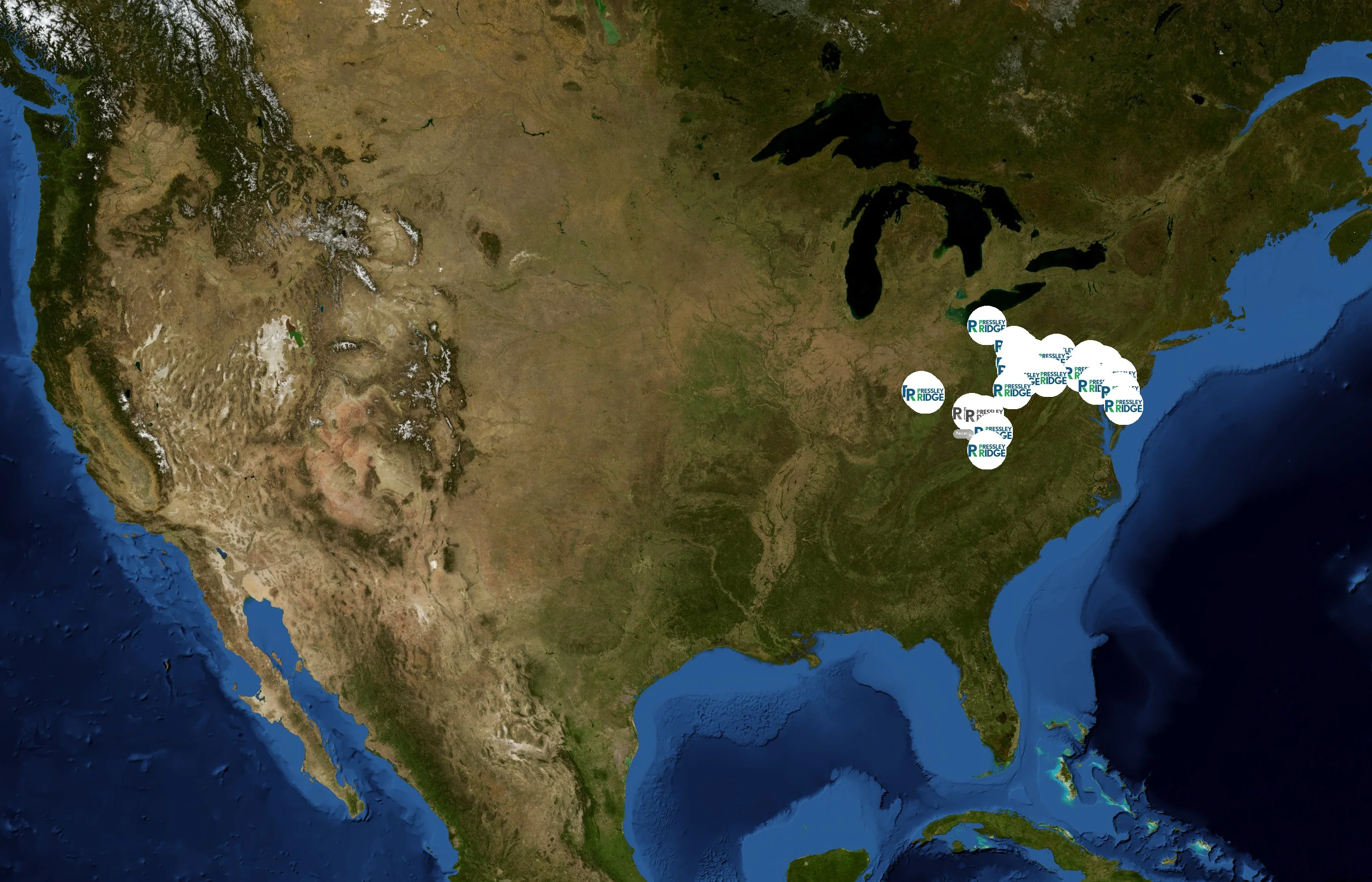 Pressley Ridge state distribution