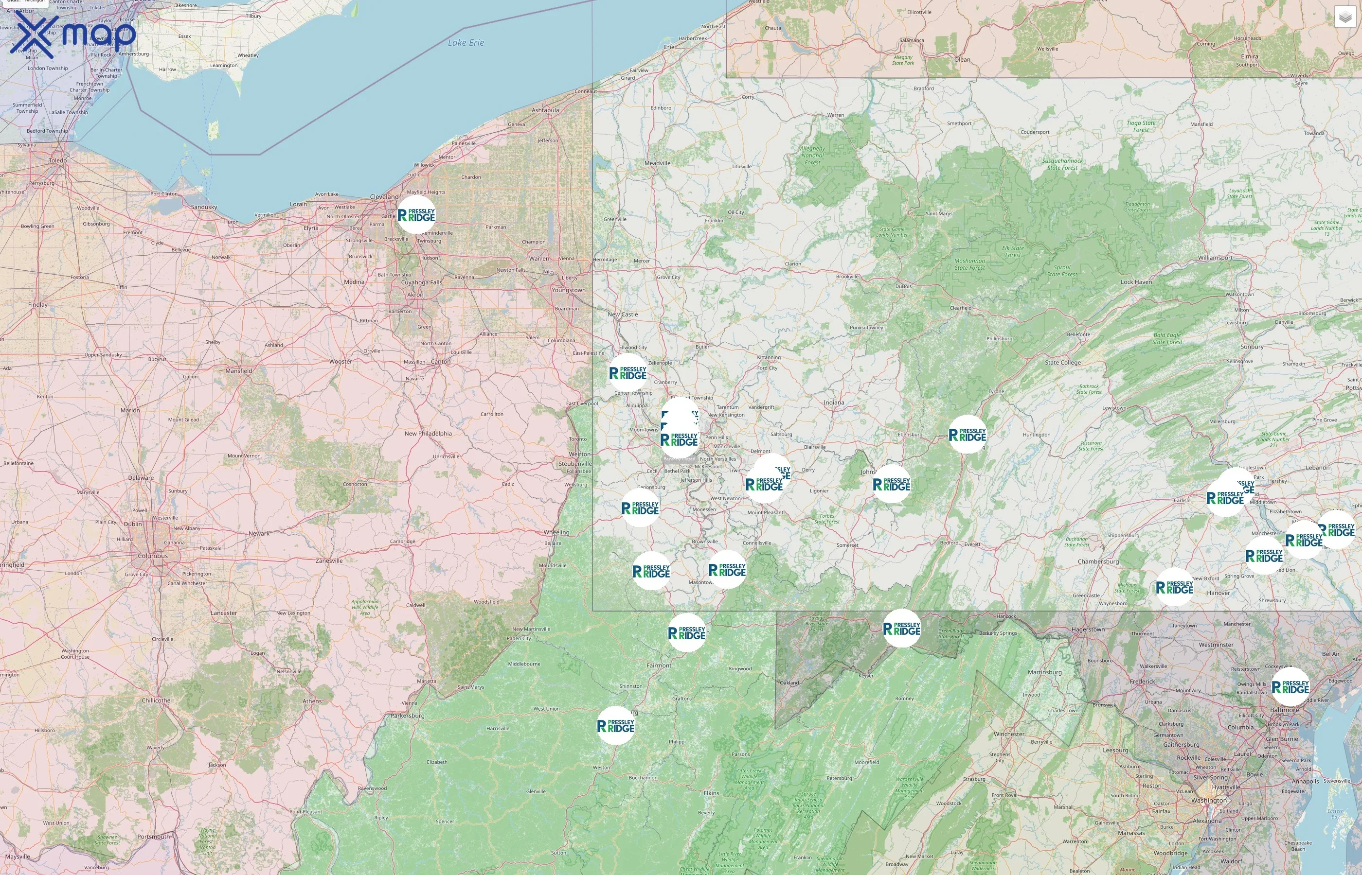 Pressley Ridge street hotspots