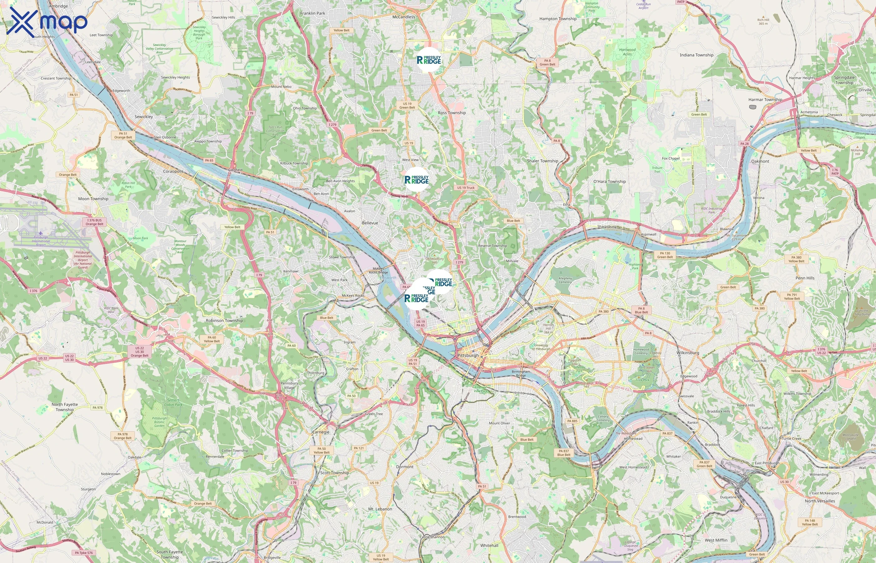 Pressley Ridge area coverage