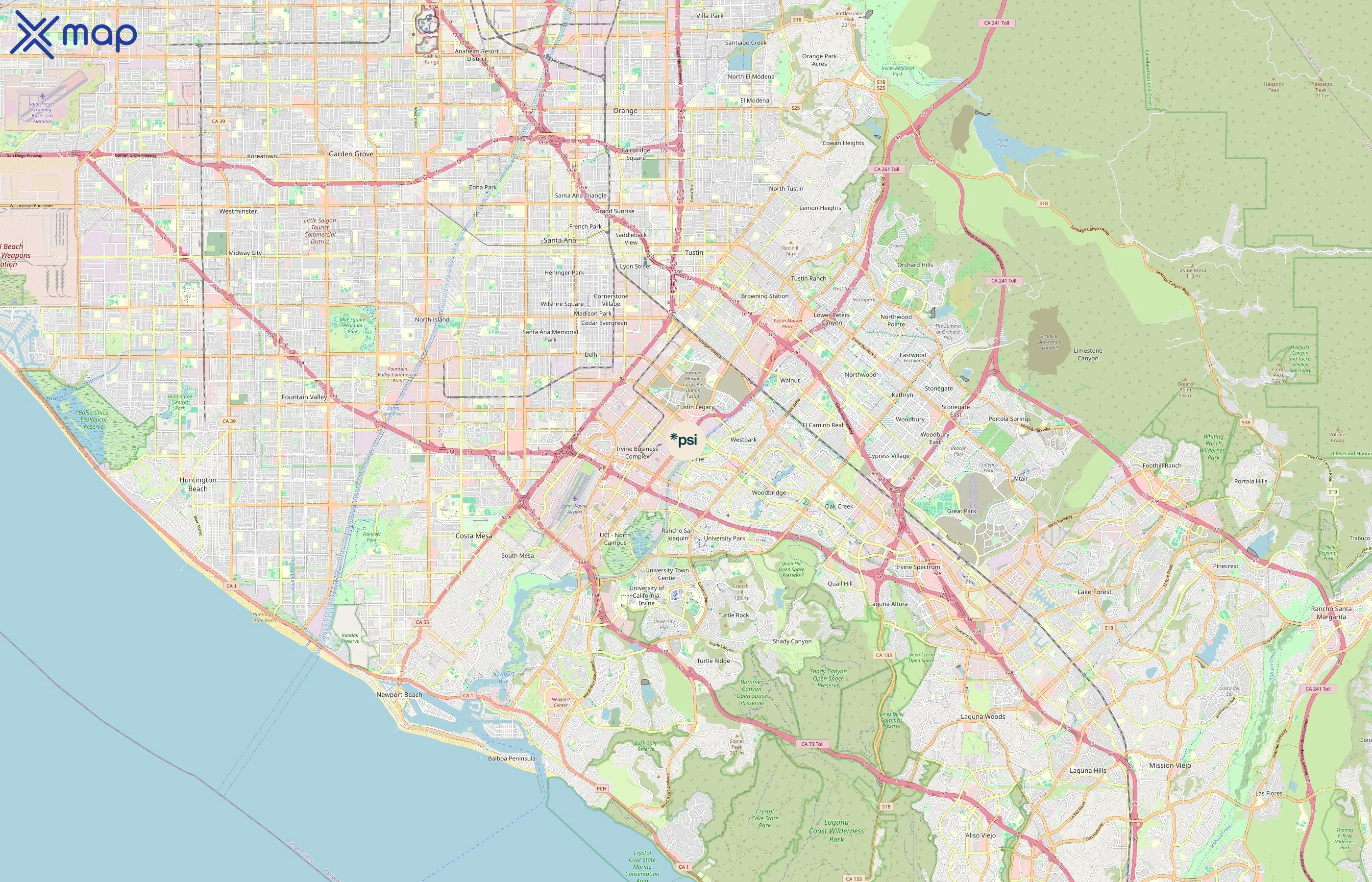 PSI area coverage