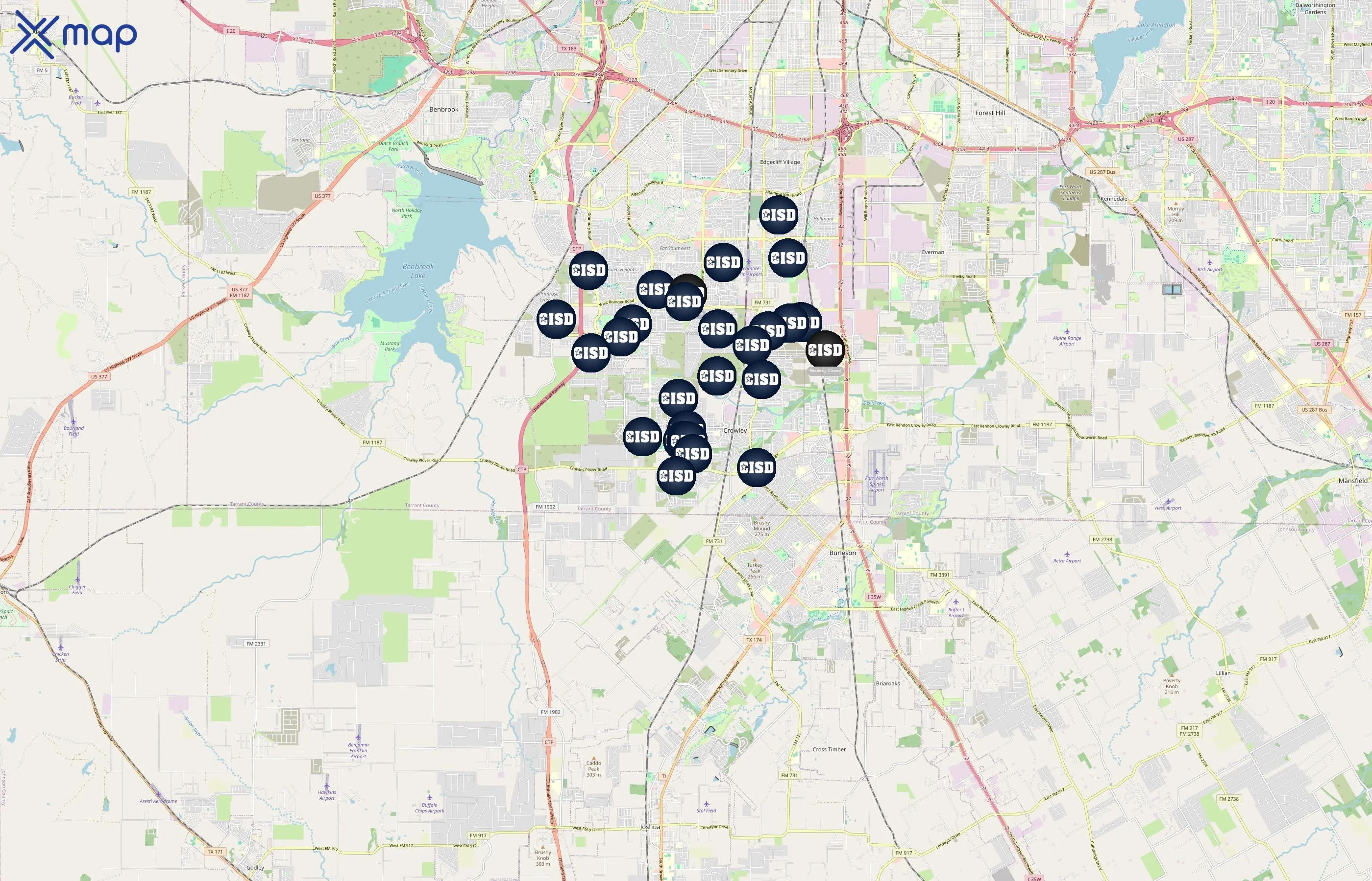 Crowley Independent School District area coverage