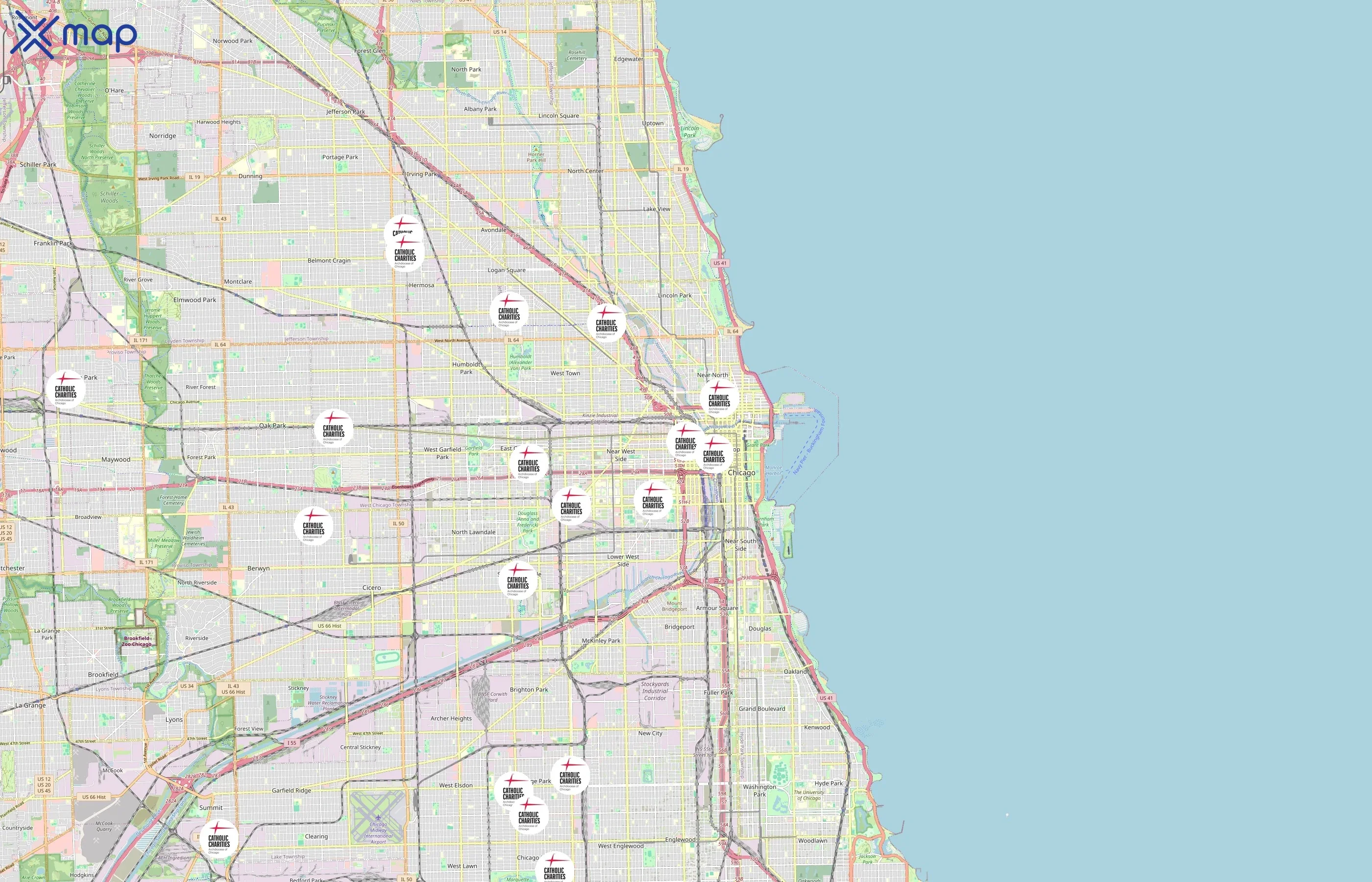 Catholic Charities area coverage