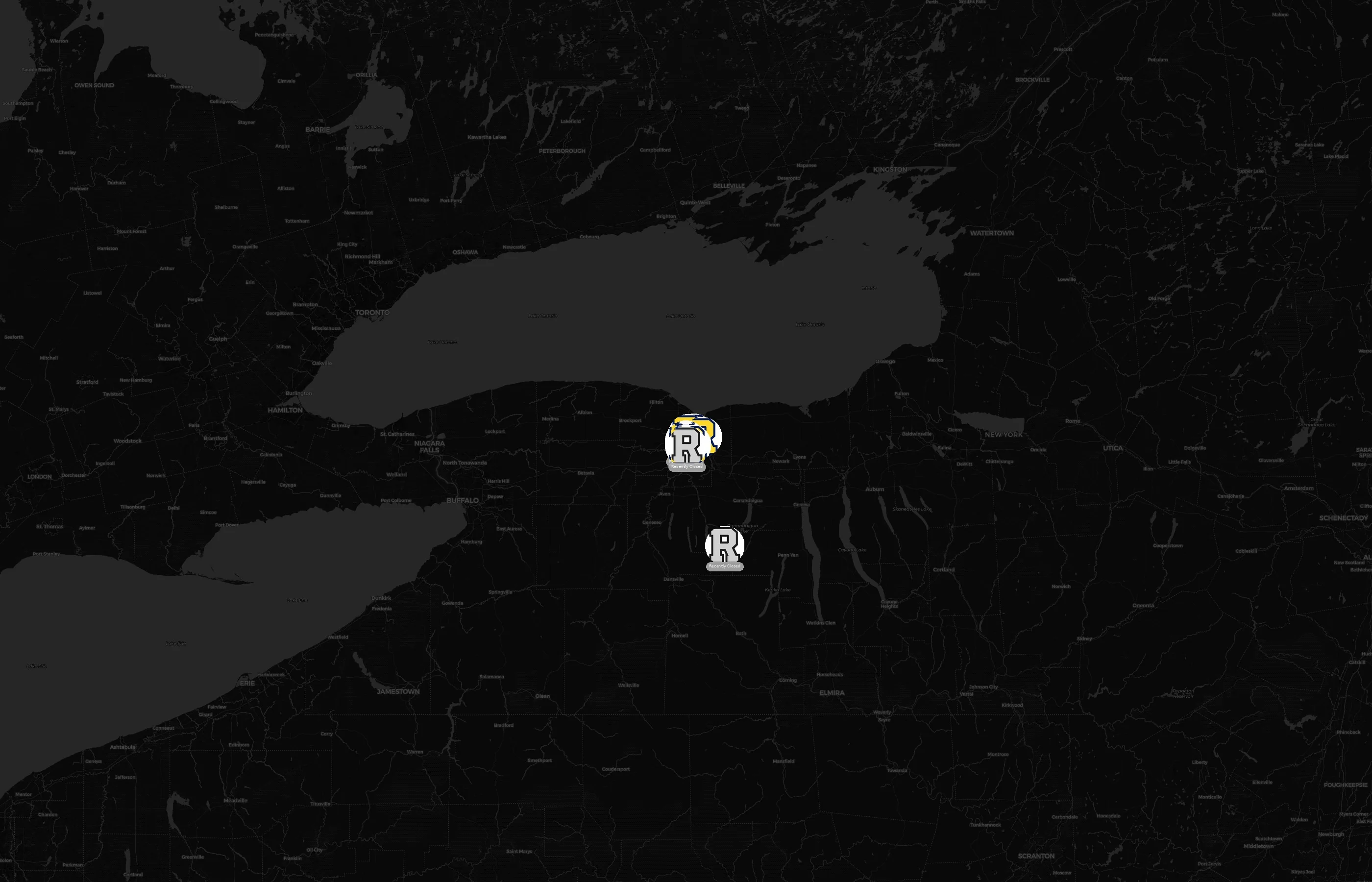 University of Rochester city distribution