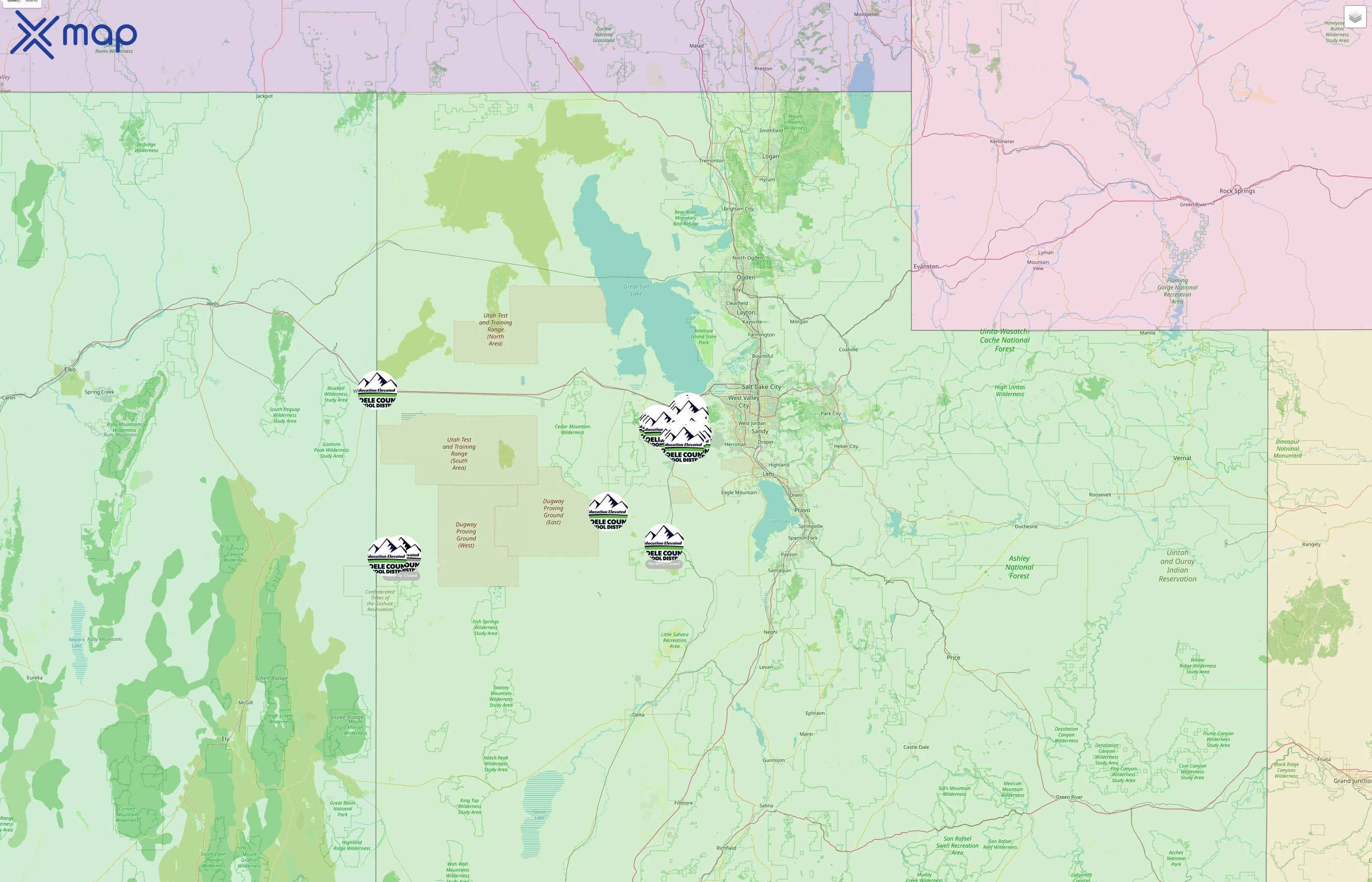 Tooele County School District street hotspots