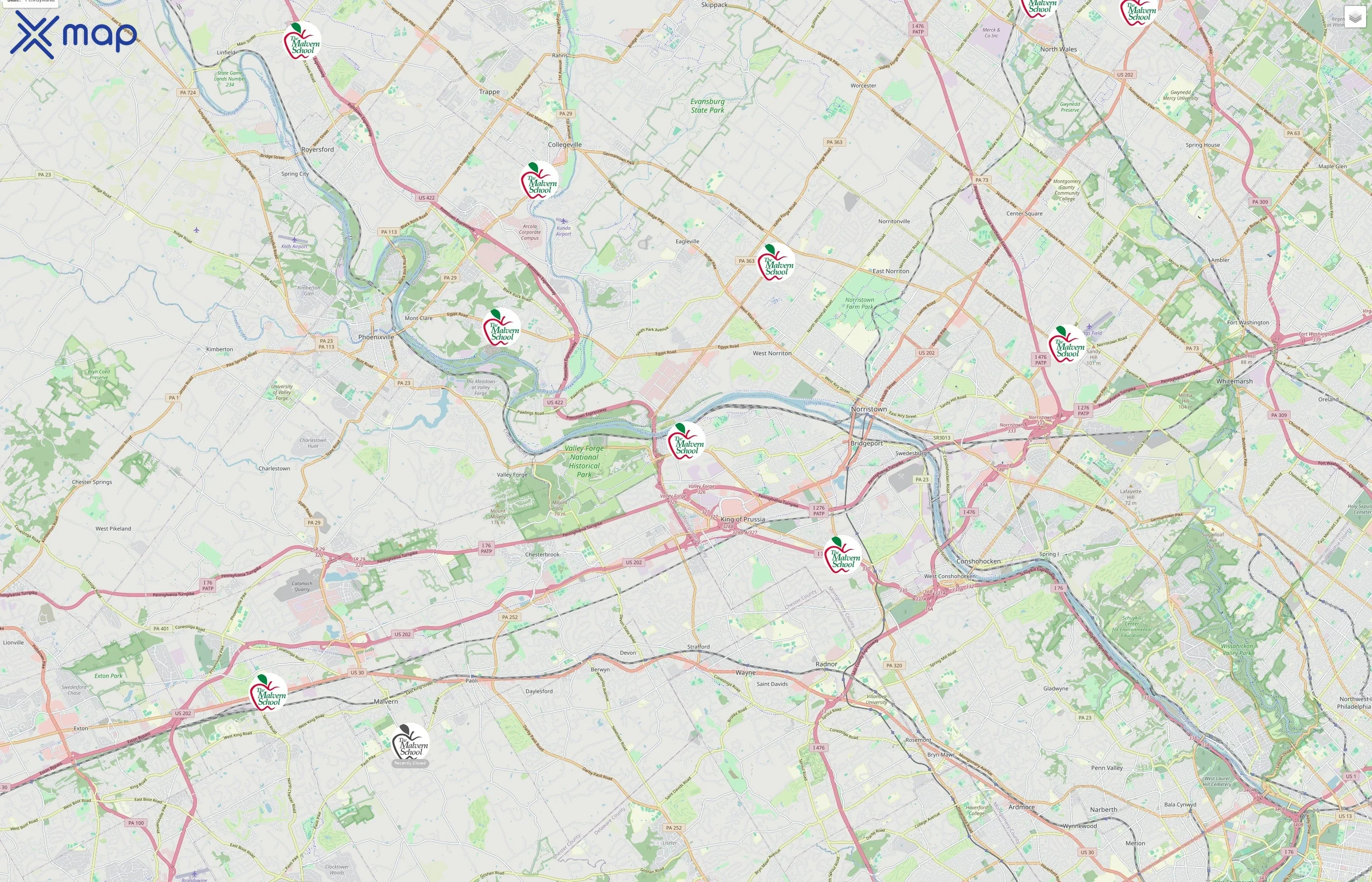 The Malvern School traffic data